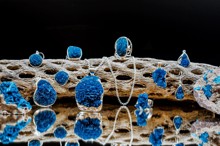 Cavansite - Rings, Earrings, Bracelets, Necklace, Pendants Silver Sterling Gemstone Jewelry
