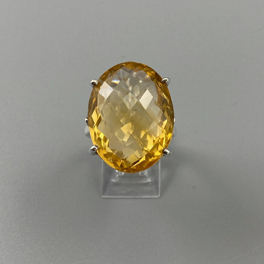 Buy Citrine ring yellow gemstone sterling silver jewelry online, ethically sourced at Mystic Earth Gems