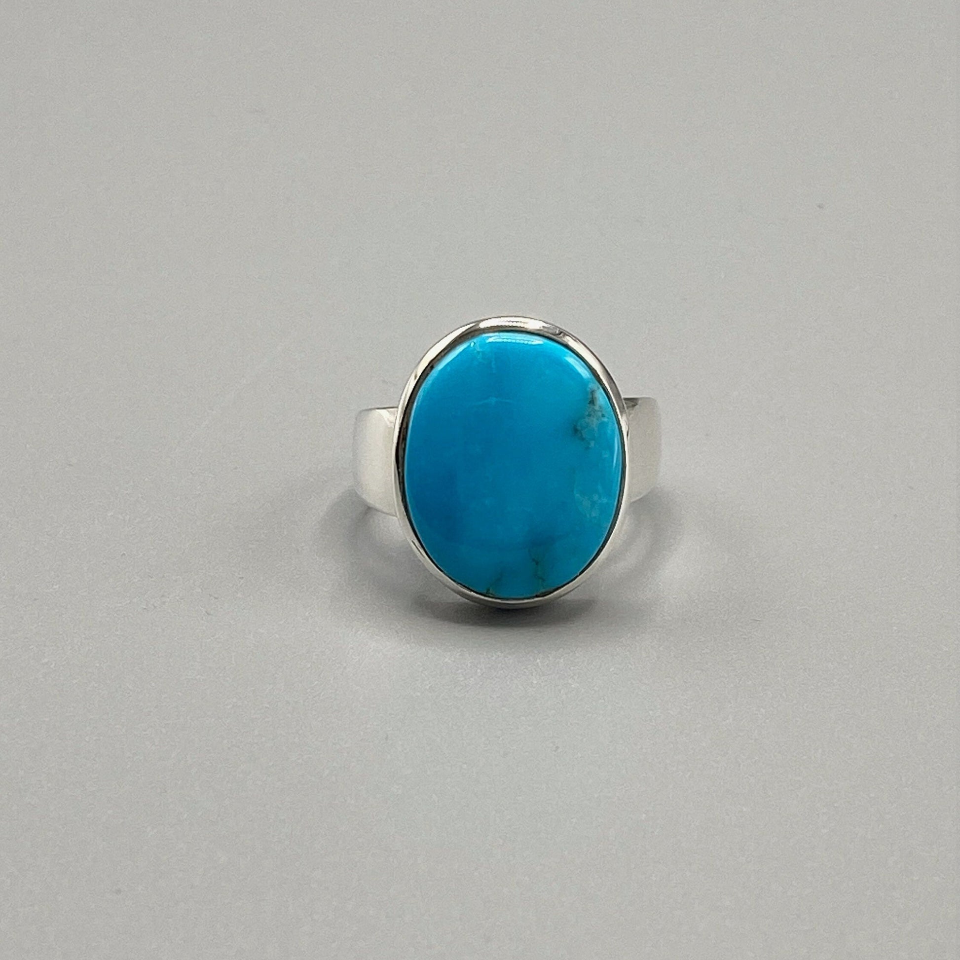 Buy Turquoise ring blue gemstone sterling silver jewelry online, ethically sourced at Mystic Earth Gems