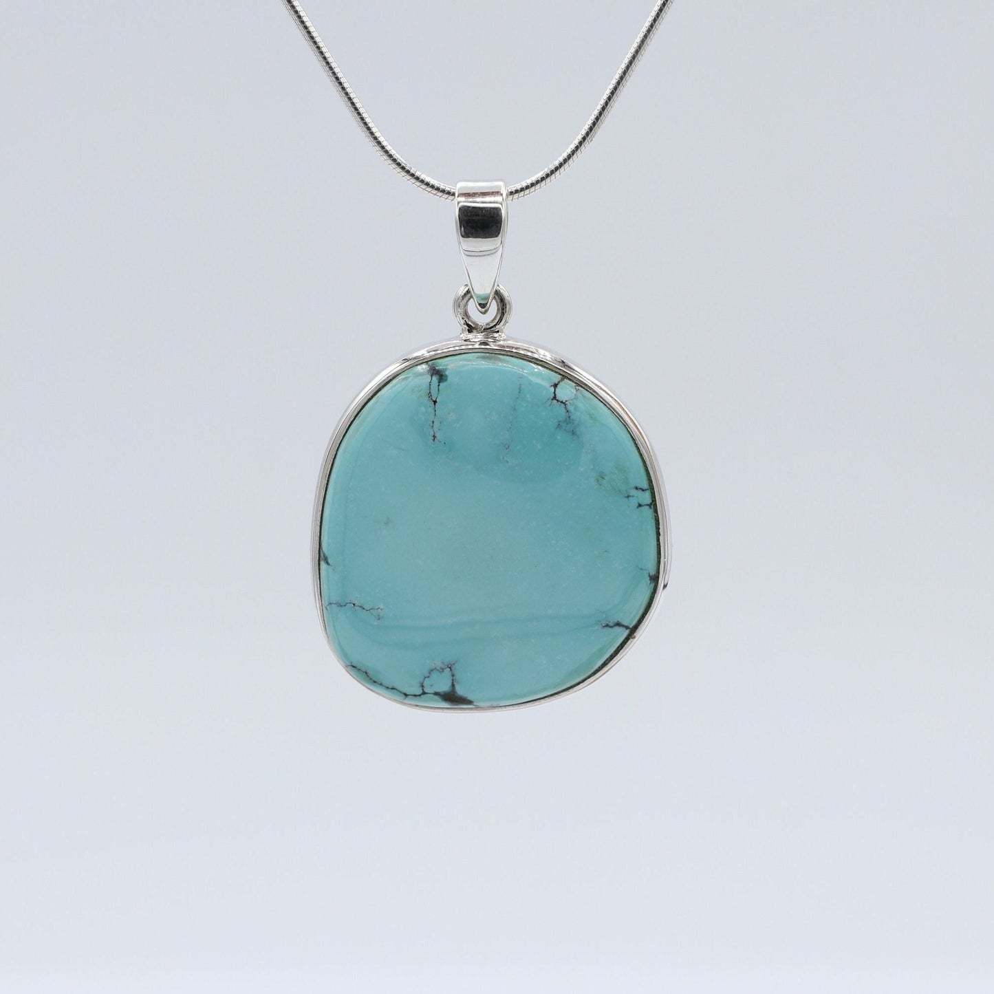 Buy Turquoise blue pendant gemstone sterling silver jewelry online, ethically sourced at Mystic Earth Gems