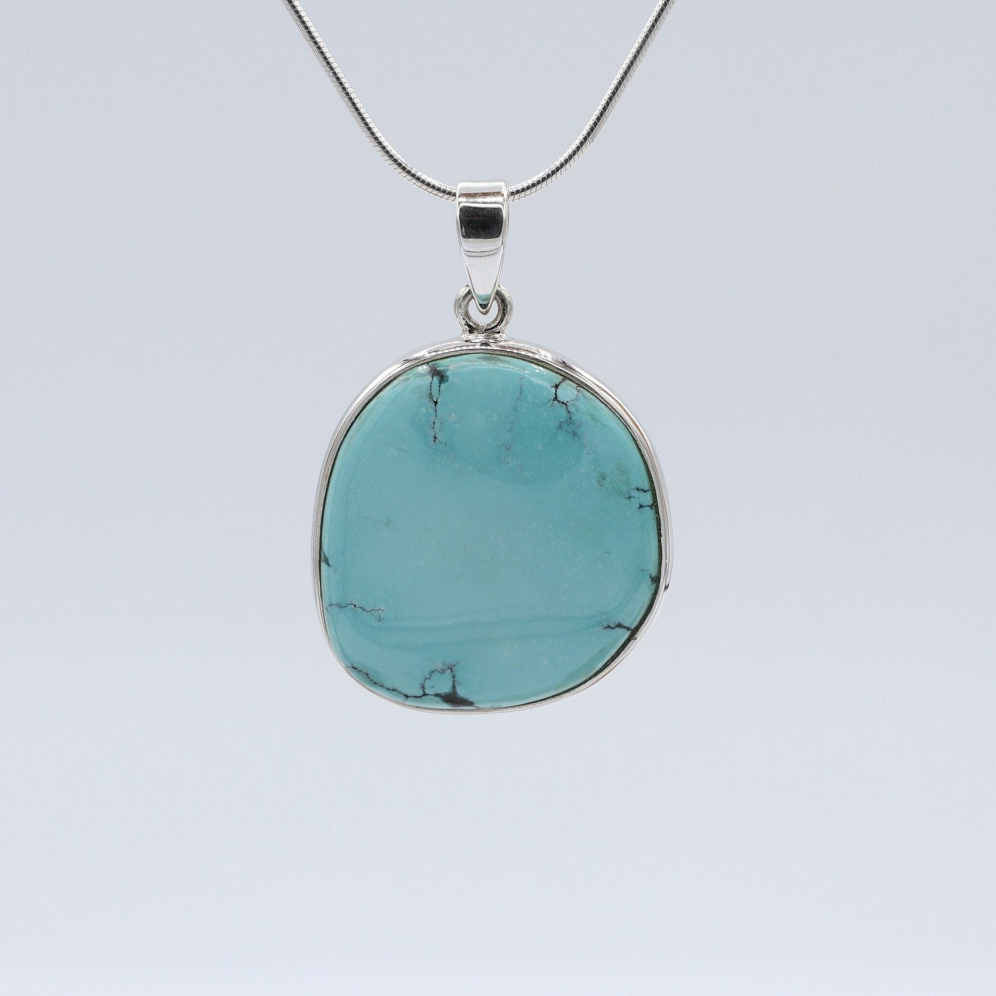 Buy Turquoise blue pendant gemstone sterling silver jewelry online, ethically sourced at Mystic Earth Gems