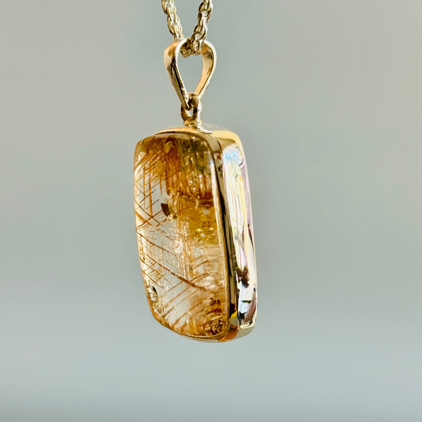 Stunning and Unique Rutilated Quartz Pendant