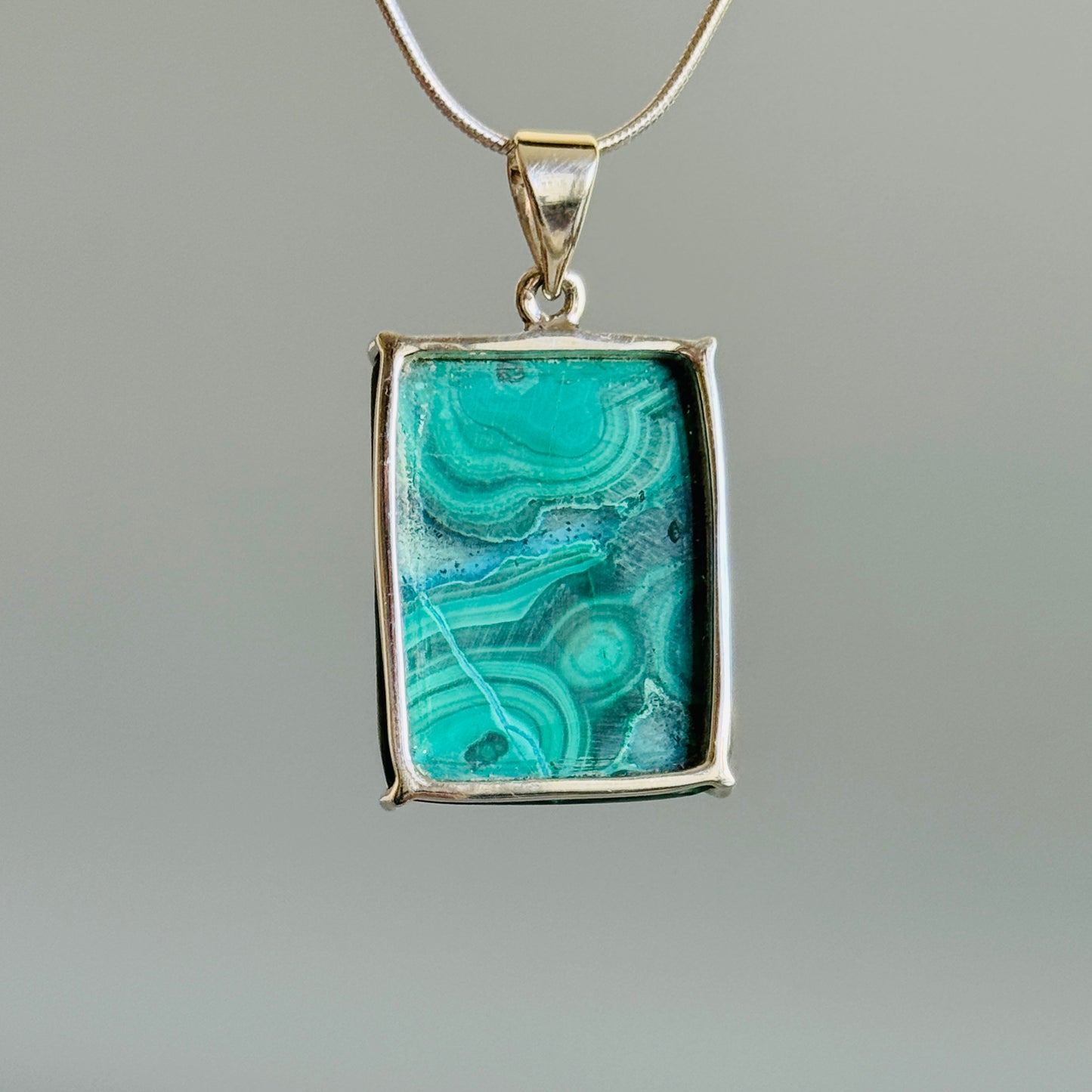 Chrysocolla Malachite Pendant Blue