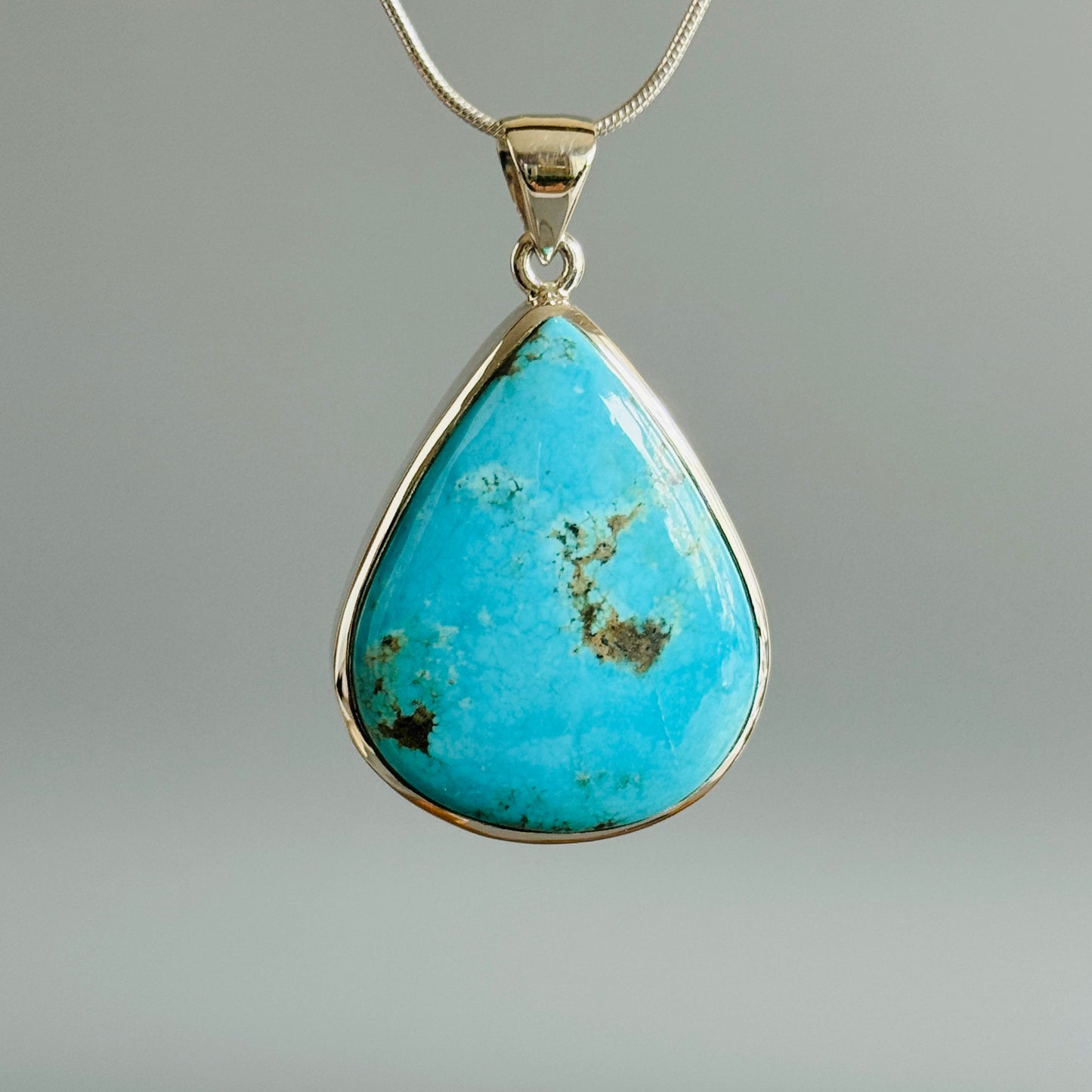 Turquoise Pendant 925 Sterling Silver Pendant Turquoise
