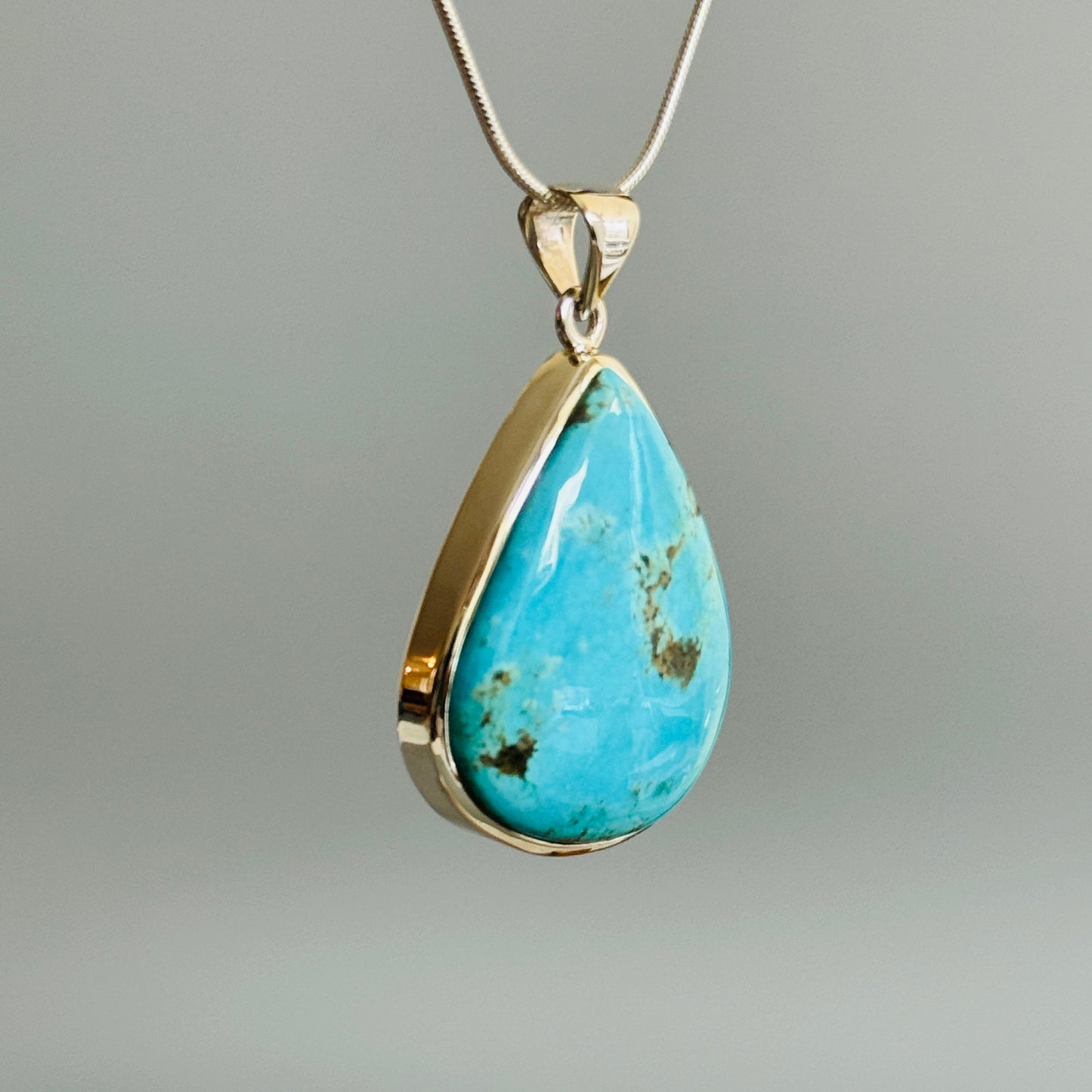 Turquoise Pendant 925 Sterling Silver Pendant Turquoise
