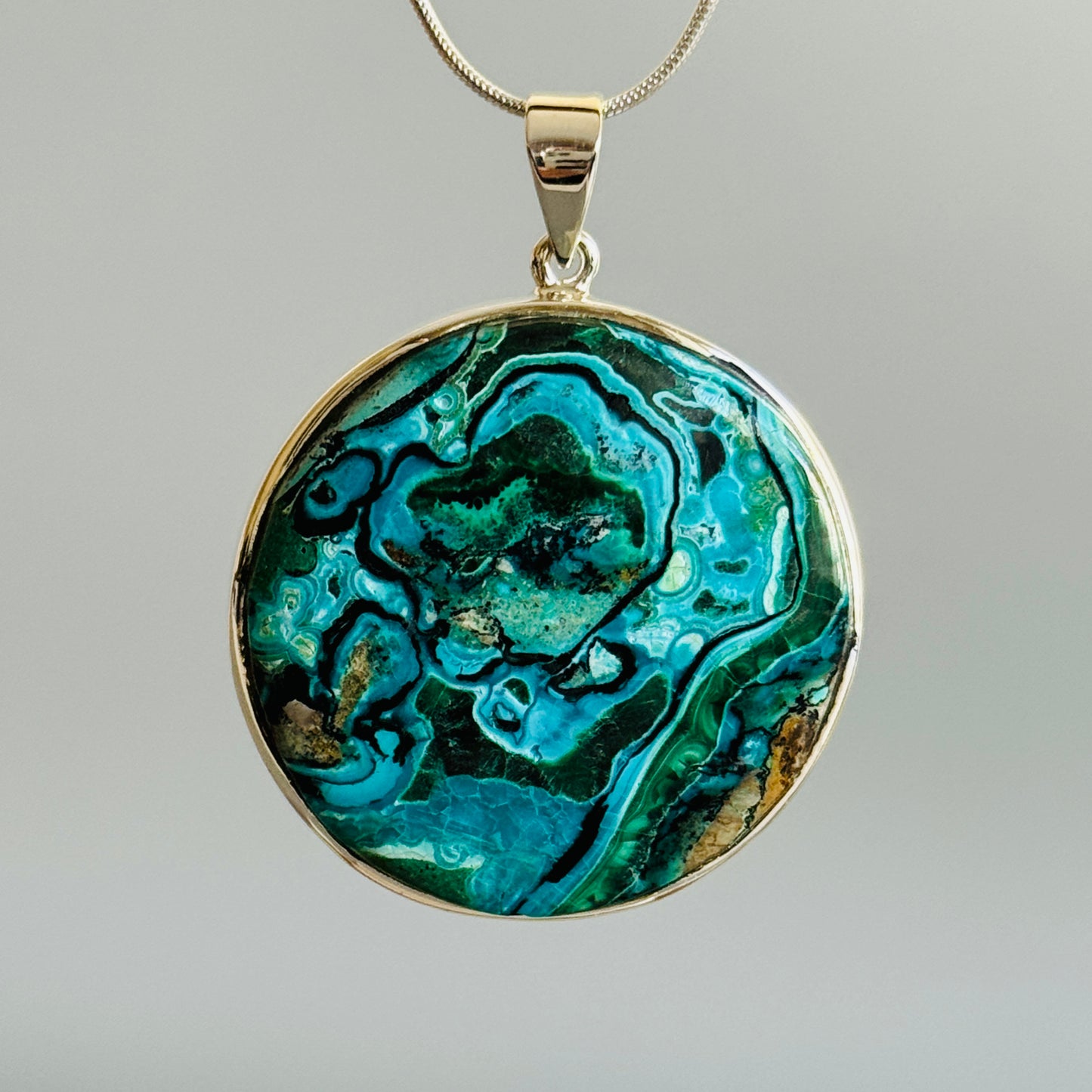 Chrysocolla Malachite Pendant