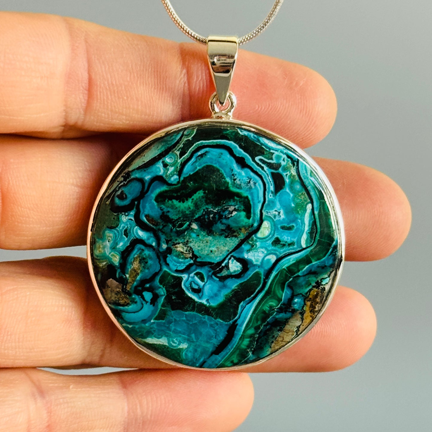 Chrysocolla Malachite Pendant