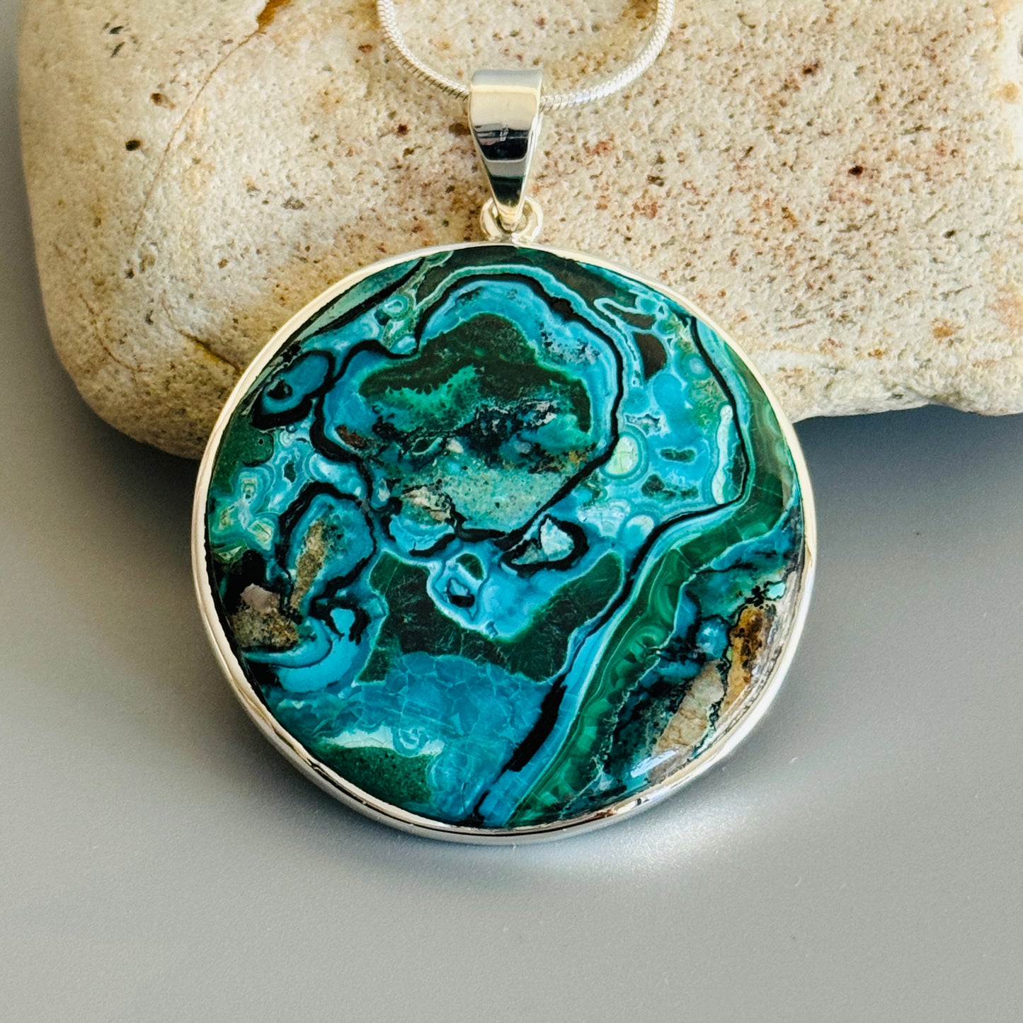 Chrysocolla Malachite Pendant