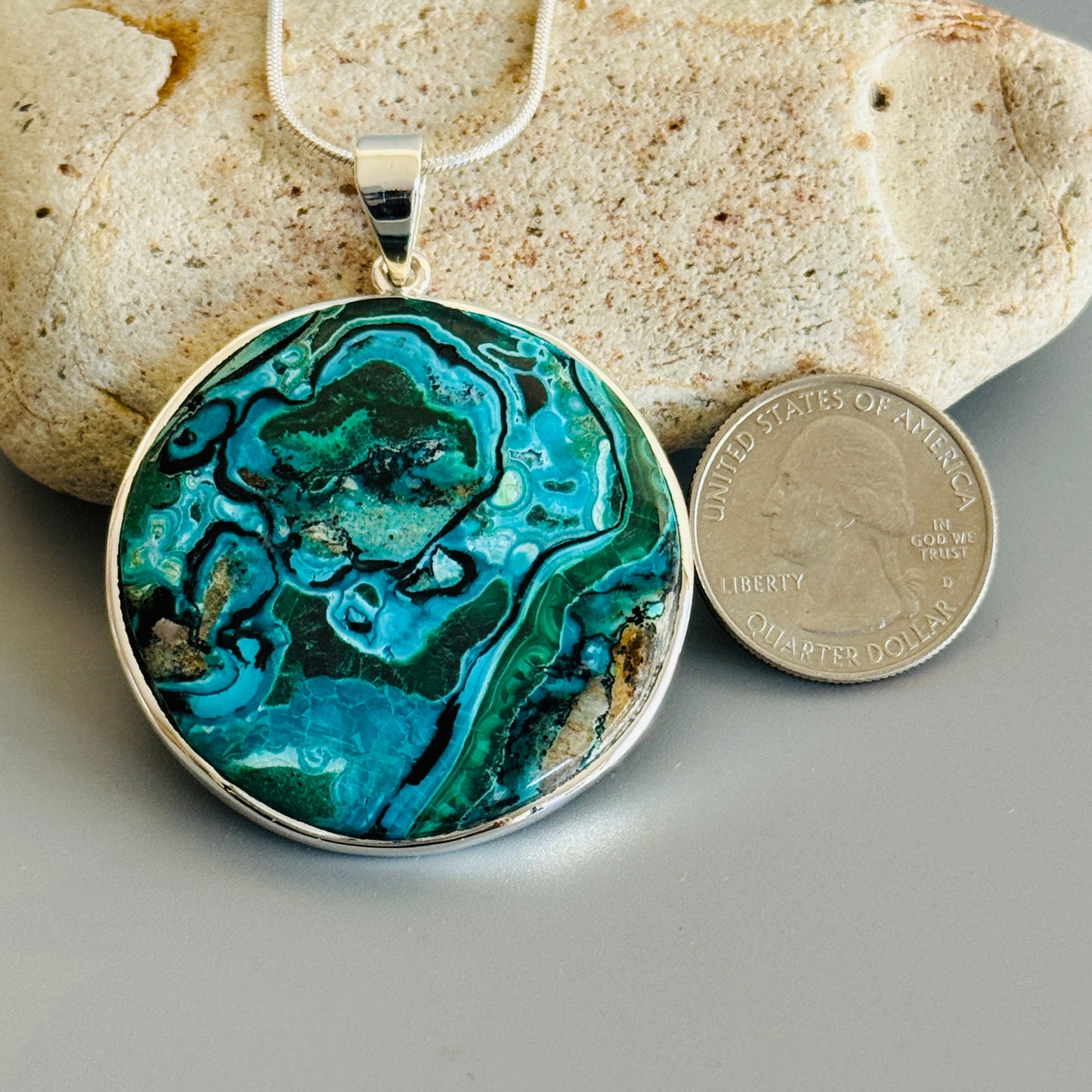 Chrysocolla Malachite Pendant