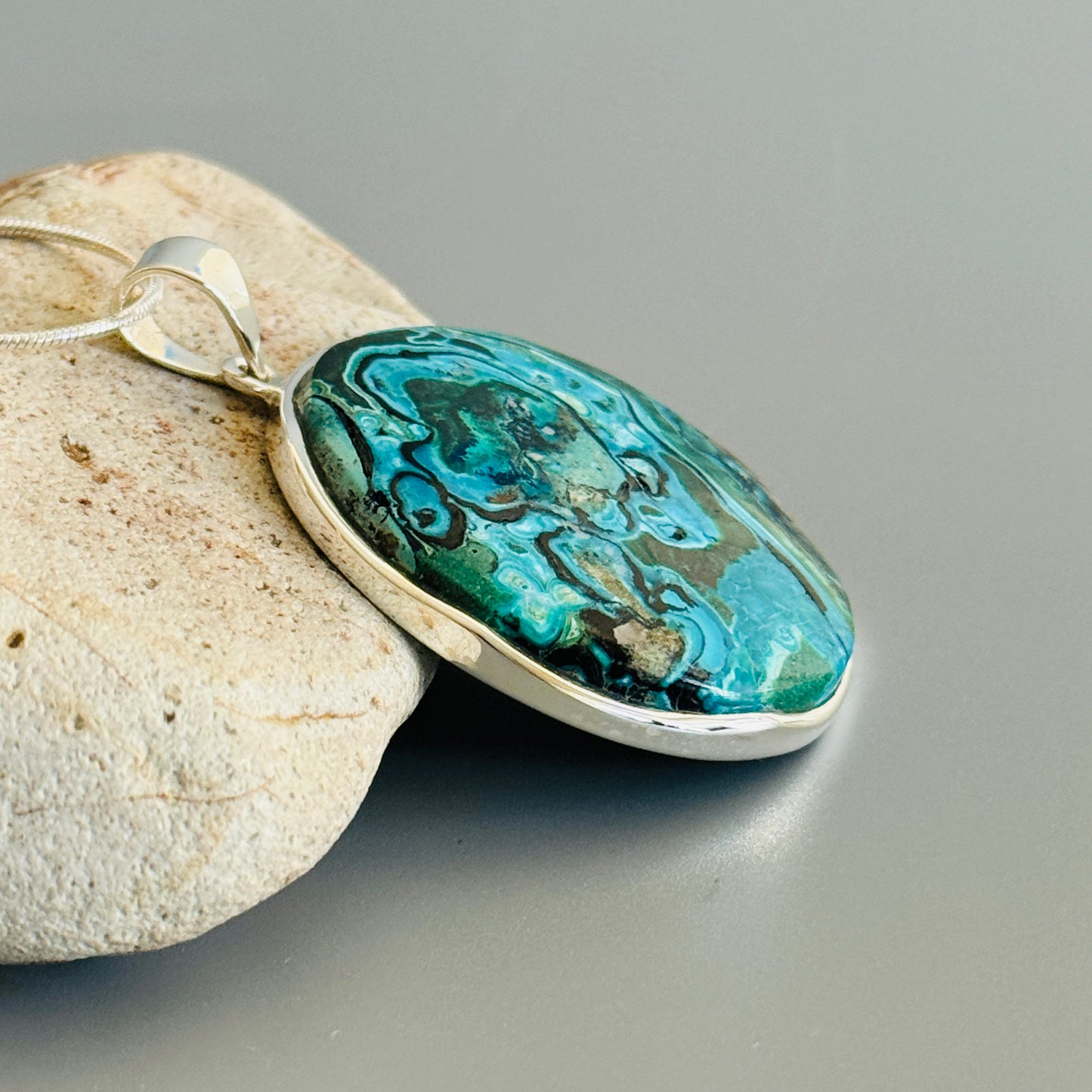 Chrysocolla Malachite Pendant