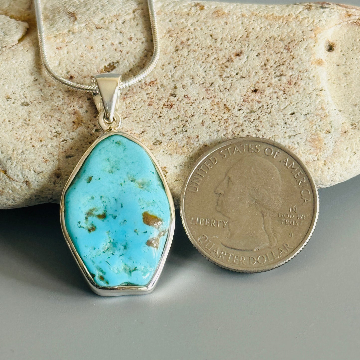 Turquoise 925 Sterling Silver Pendant