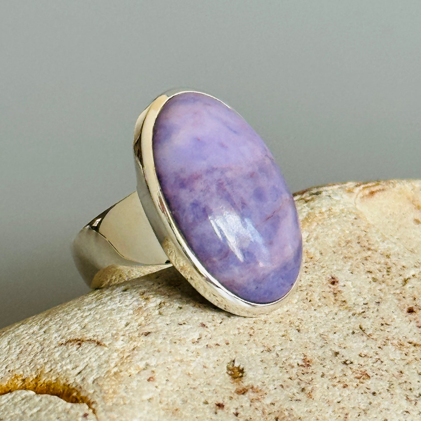 Lavender Jade Ring Purple