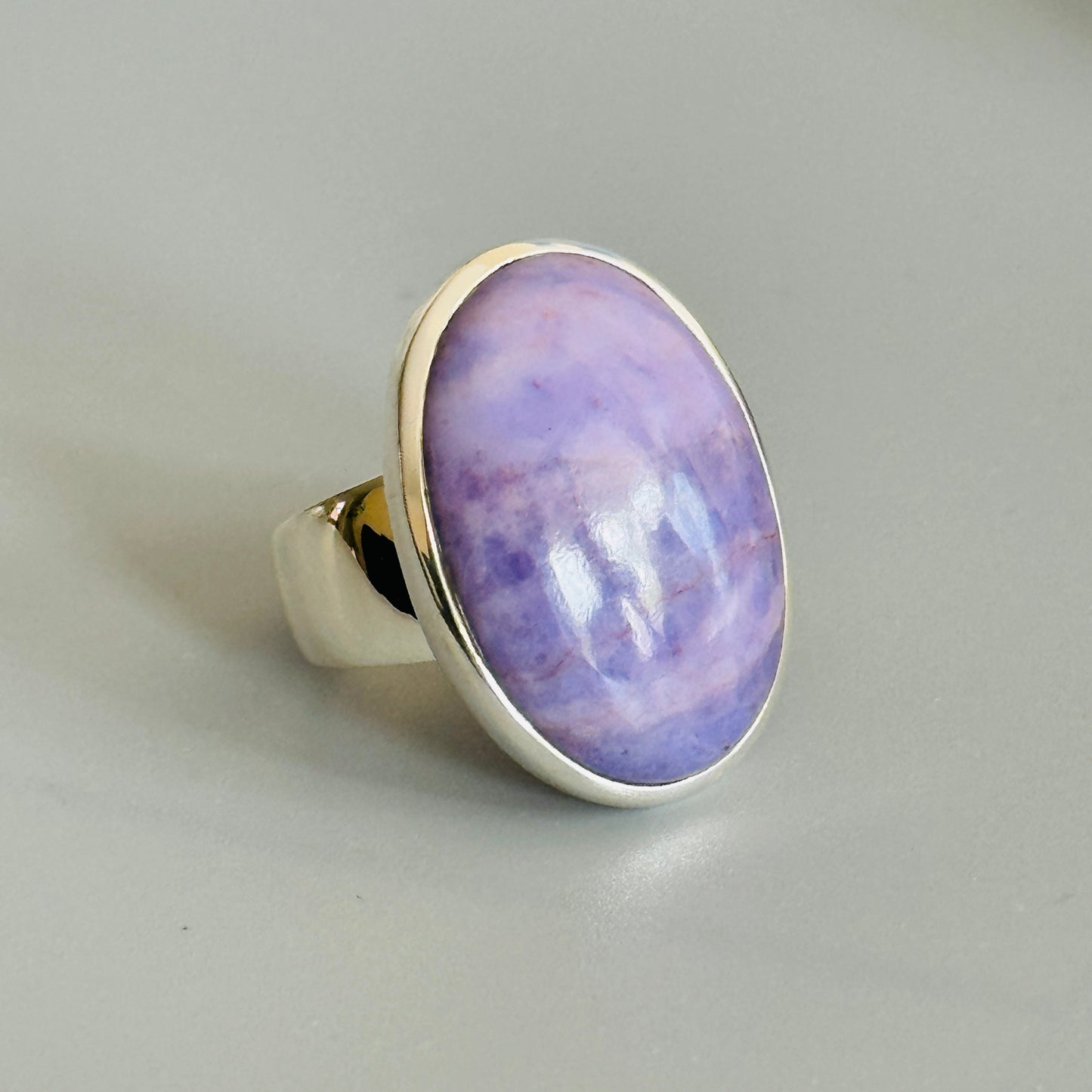 Lavender Jade Ring Purple