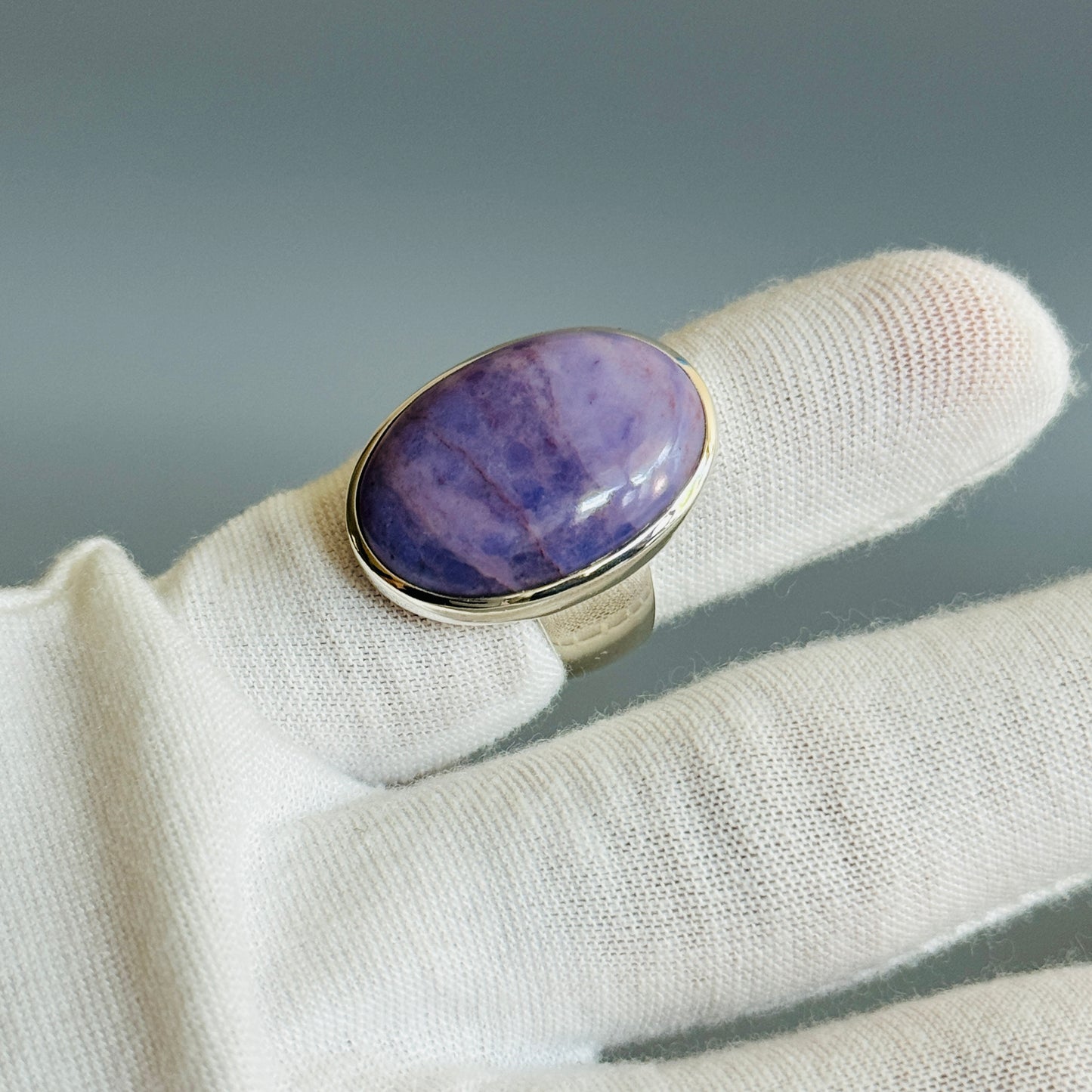 Lavender Jade Ring Purple