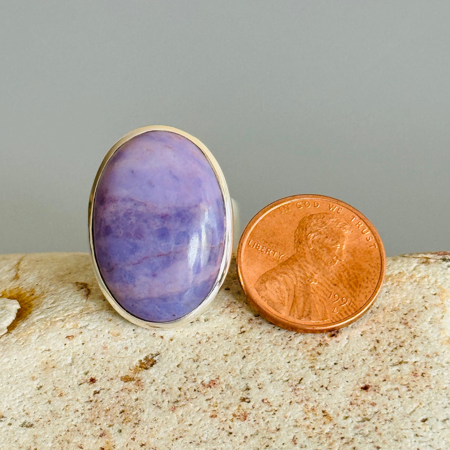 Lavender Jade Ring Purple