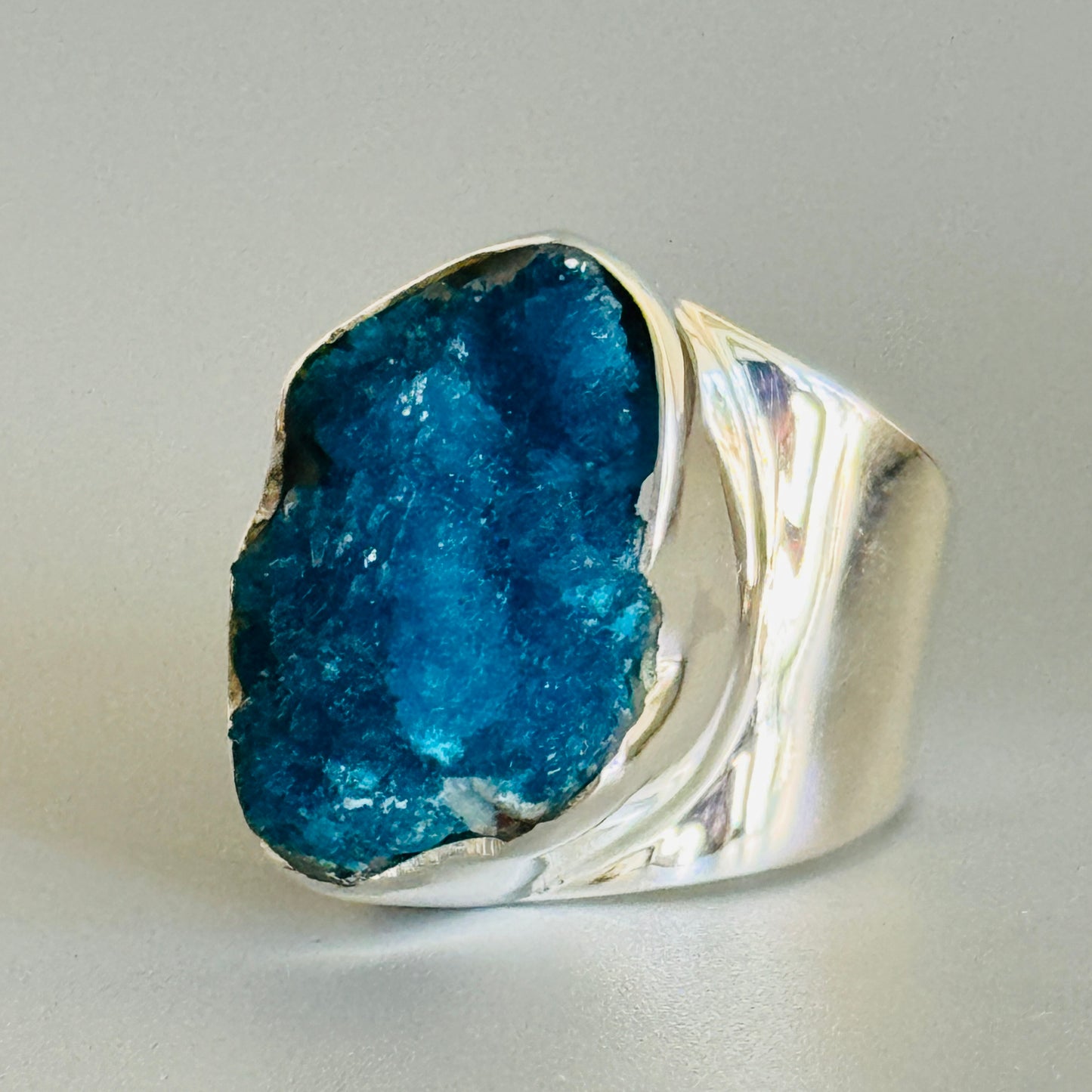 Cavansite Druzy Ring