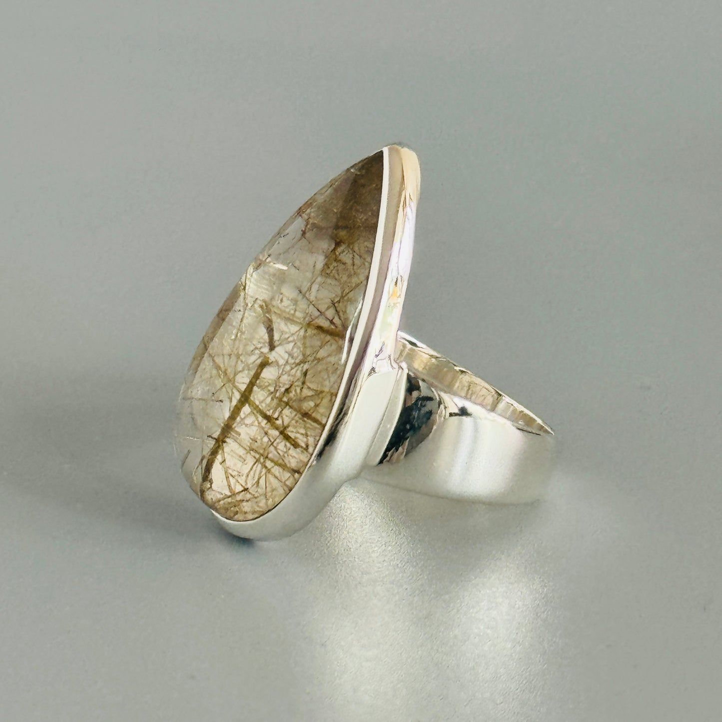 Rutile Quartz Handmade Ring