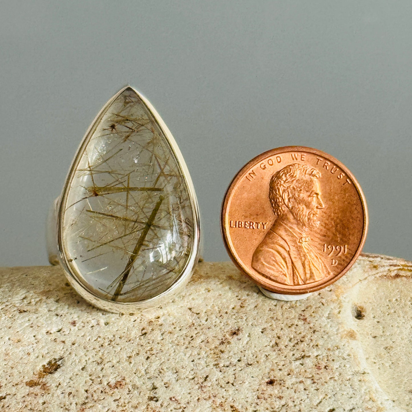 Rutile Quartz Handmade Ring