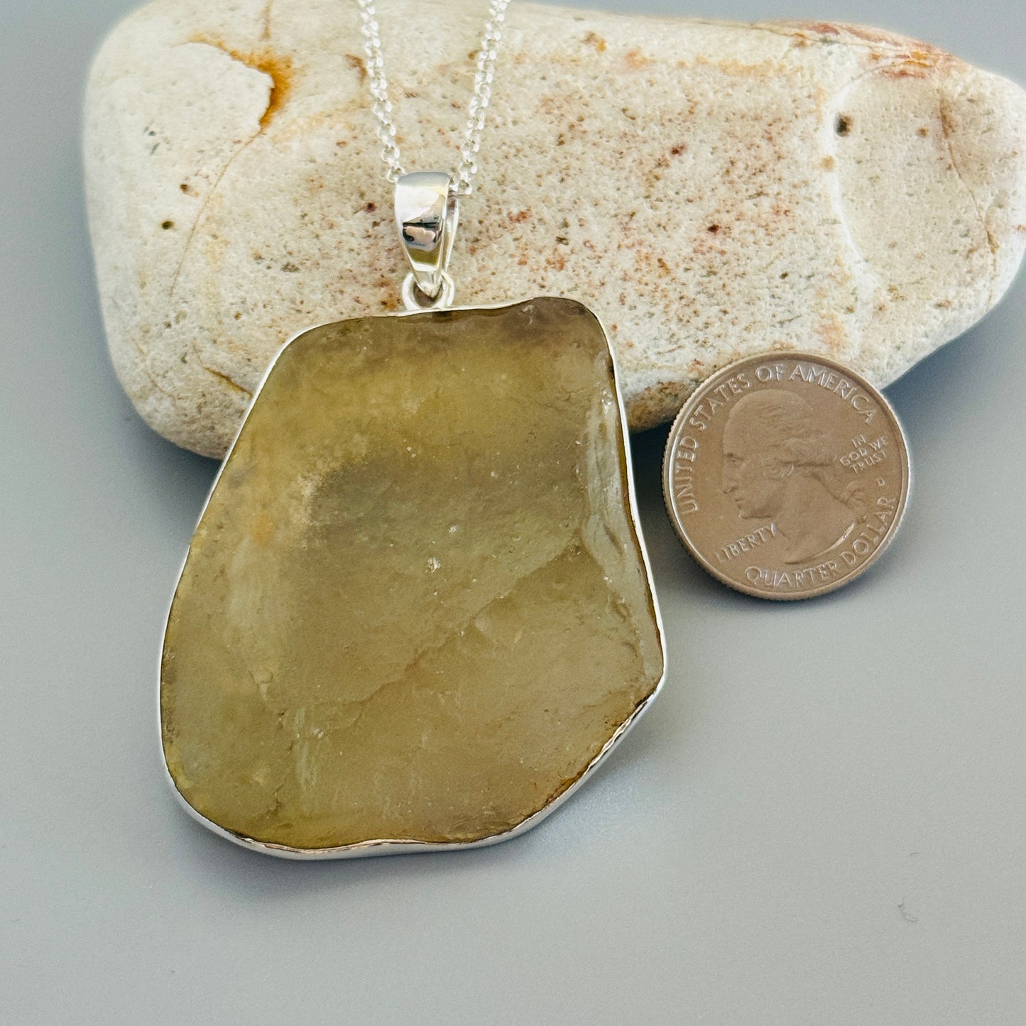 Rare Libyan Desert Glass Pendant
