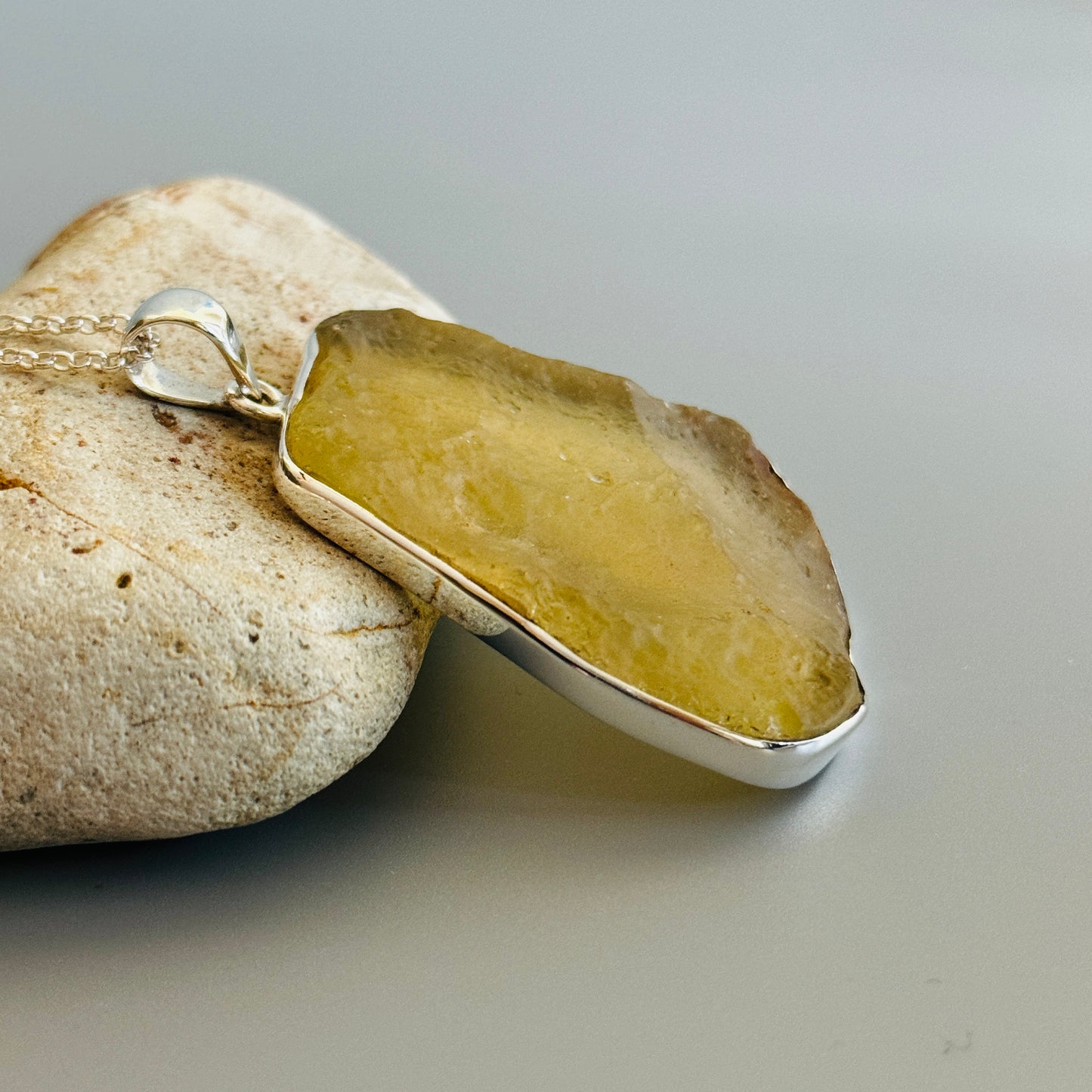 Rare Libyan Desert Glass Pendant