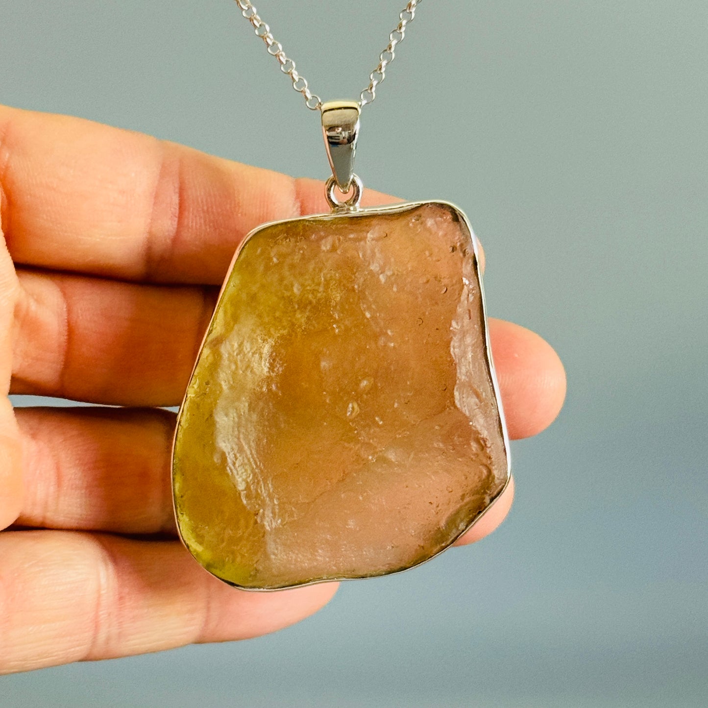 Rare Libyan Desert Glass Pendant