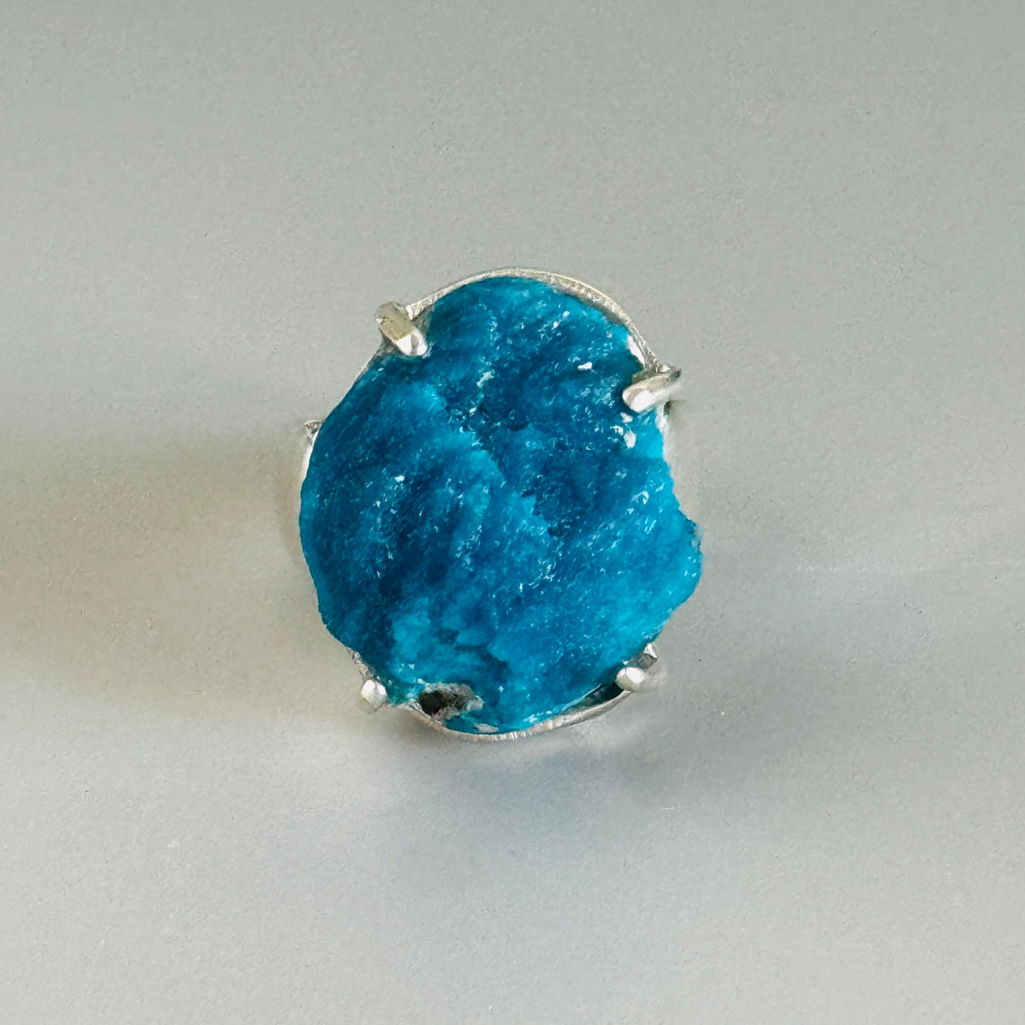Cavansite Druzy Raw Ring