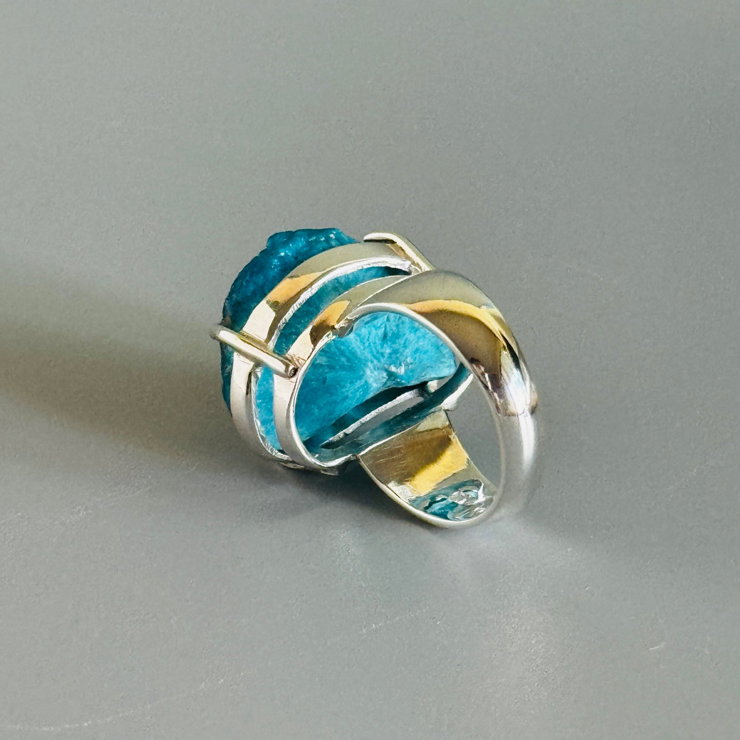Cavansite Druzy Raw Ring