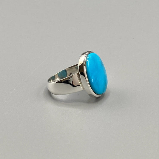 Sleeping Beauty Turquoise Silver Ring