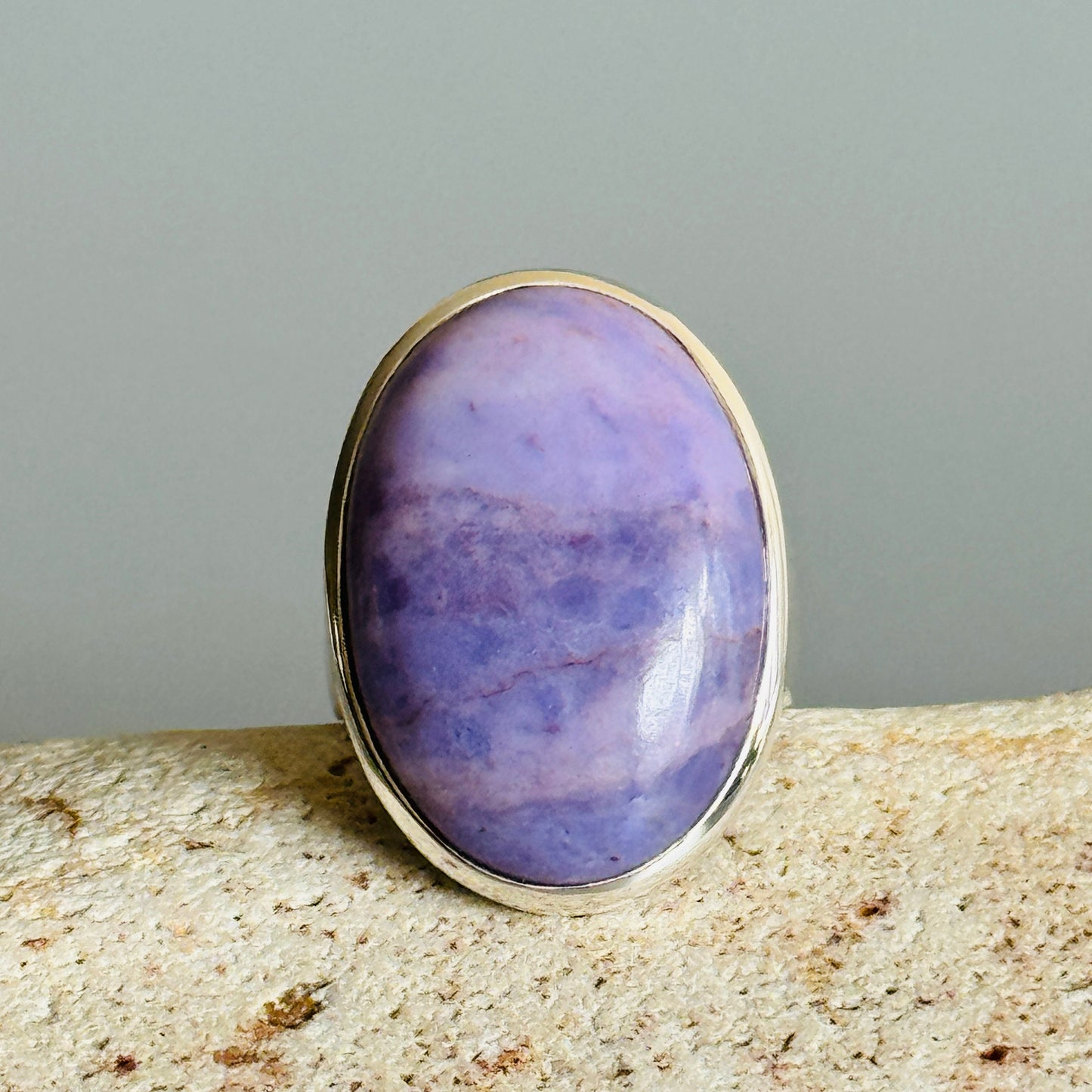 Lavender Jade Ring Purple