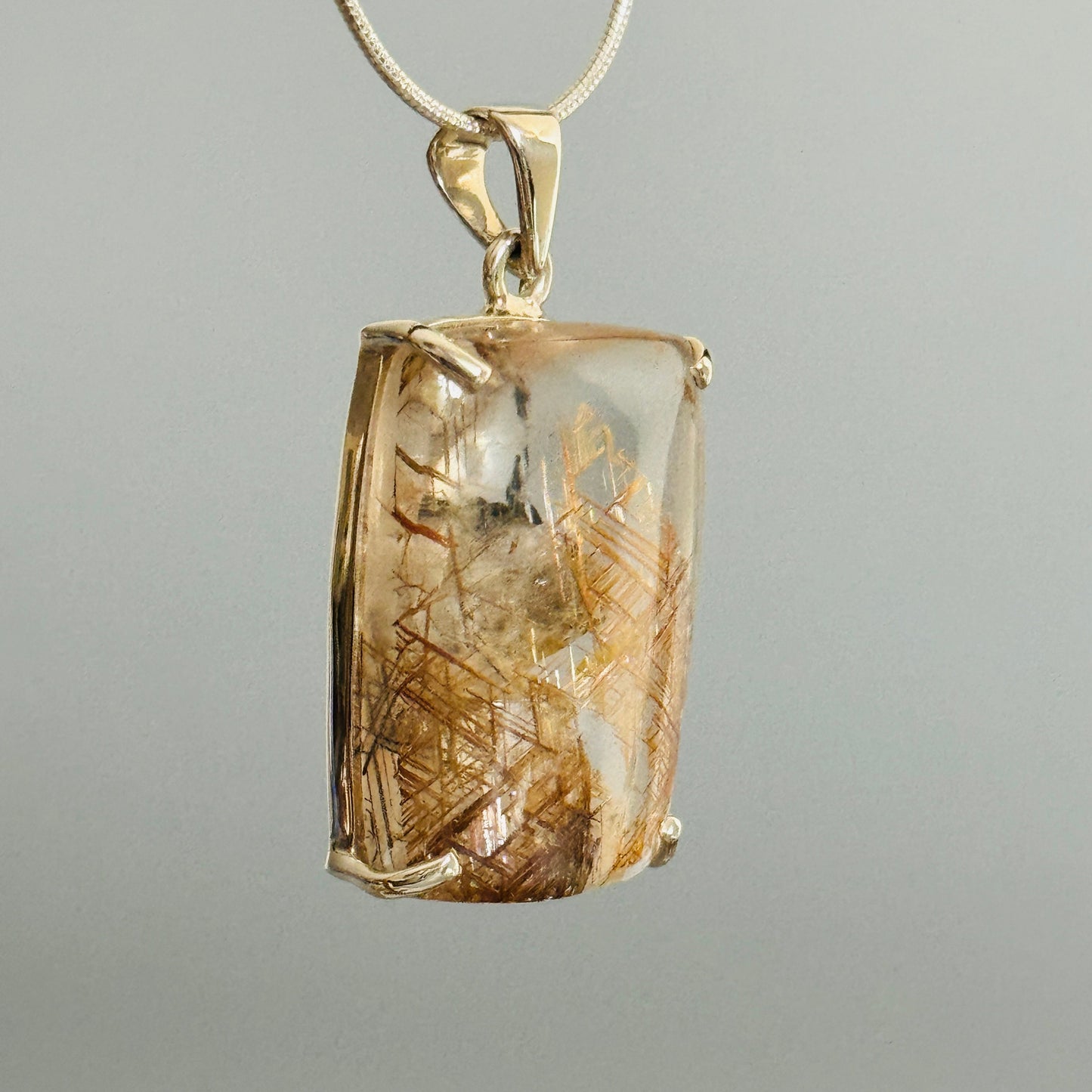 Stunning and Unique Rutilated Quartz Pendant