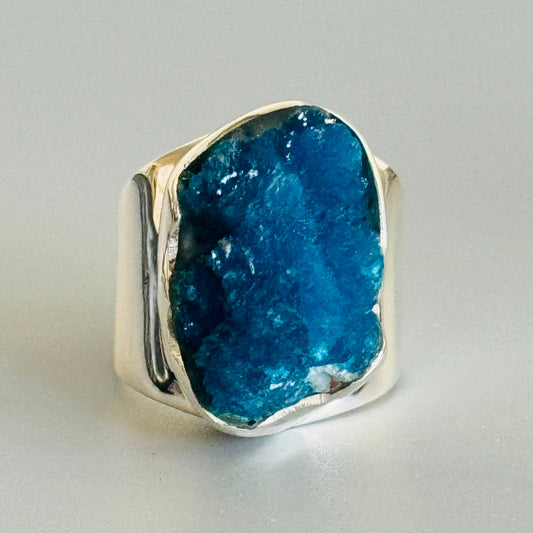 Cavansite Druzy Ring