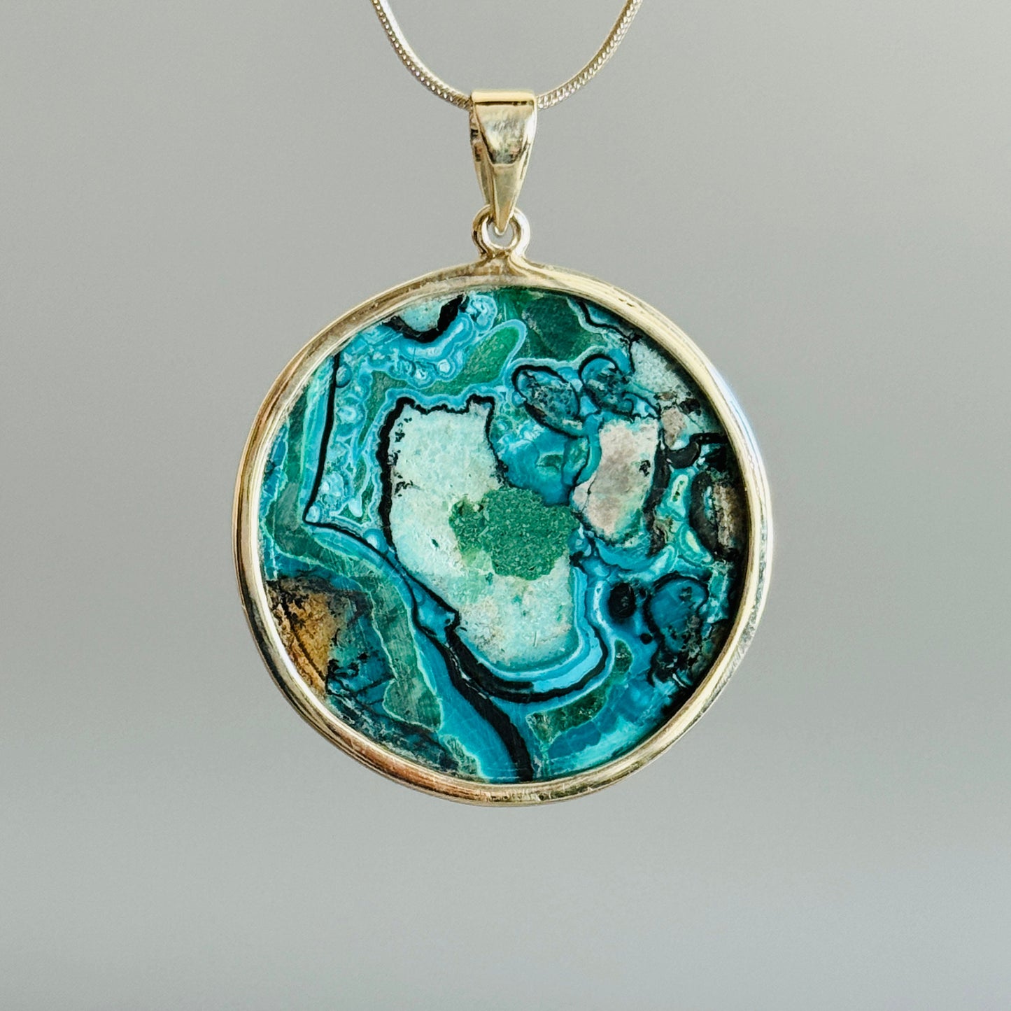 Chrysocolla Malachite Pendant