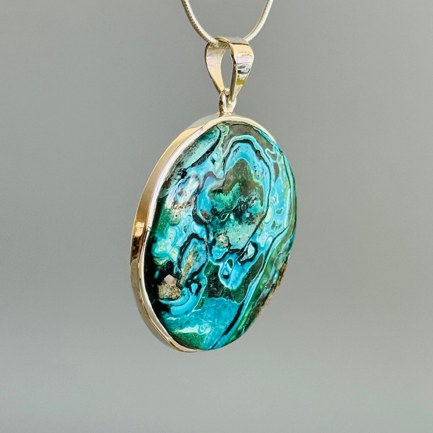 Chrysocolla Malachite Pendant
