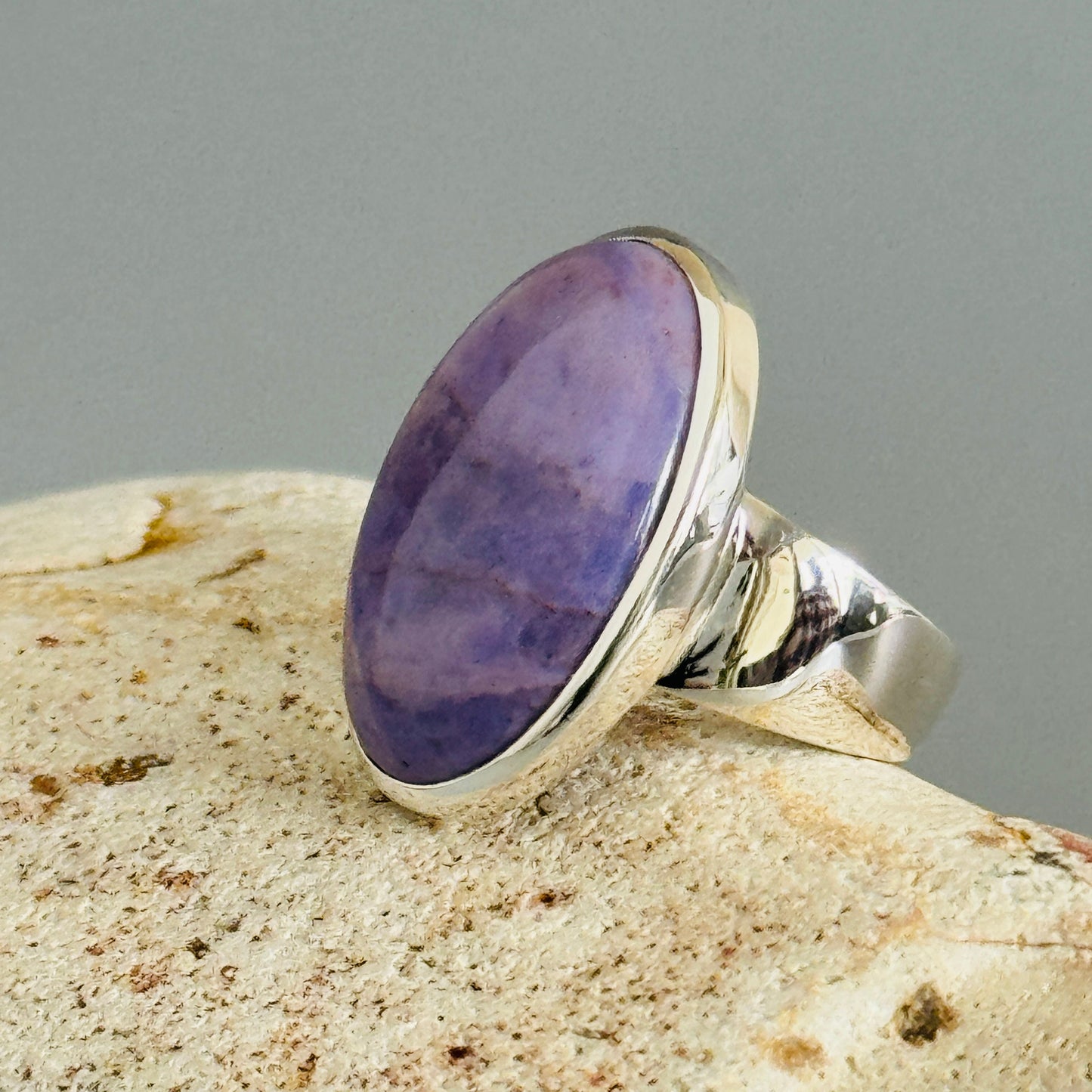 Lavender Jade Ring Purple