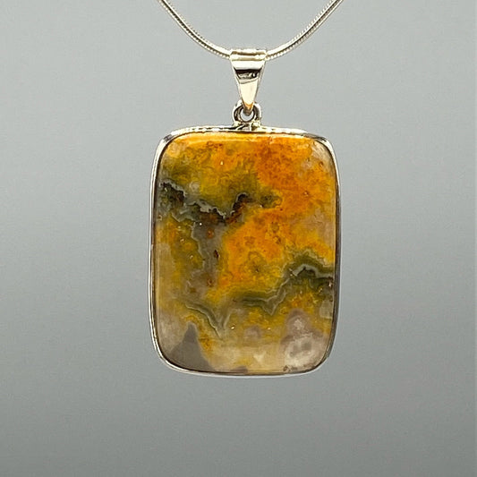 Buy Jasper yellow pendant gemstone sterling silver jewelry online, ethically sourced at Mystic Earth Gems