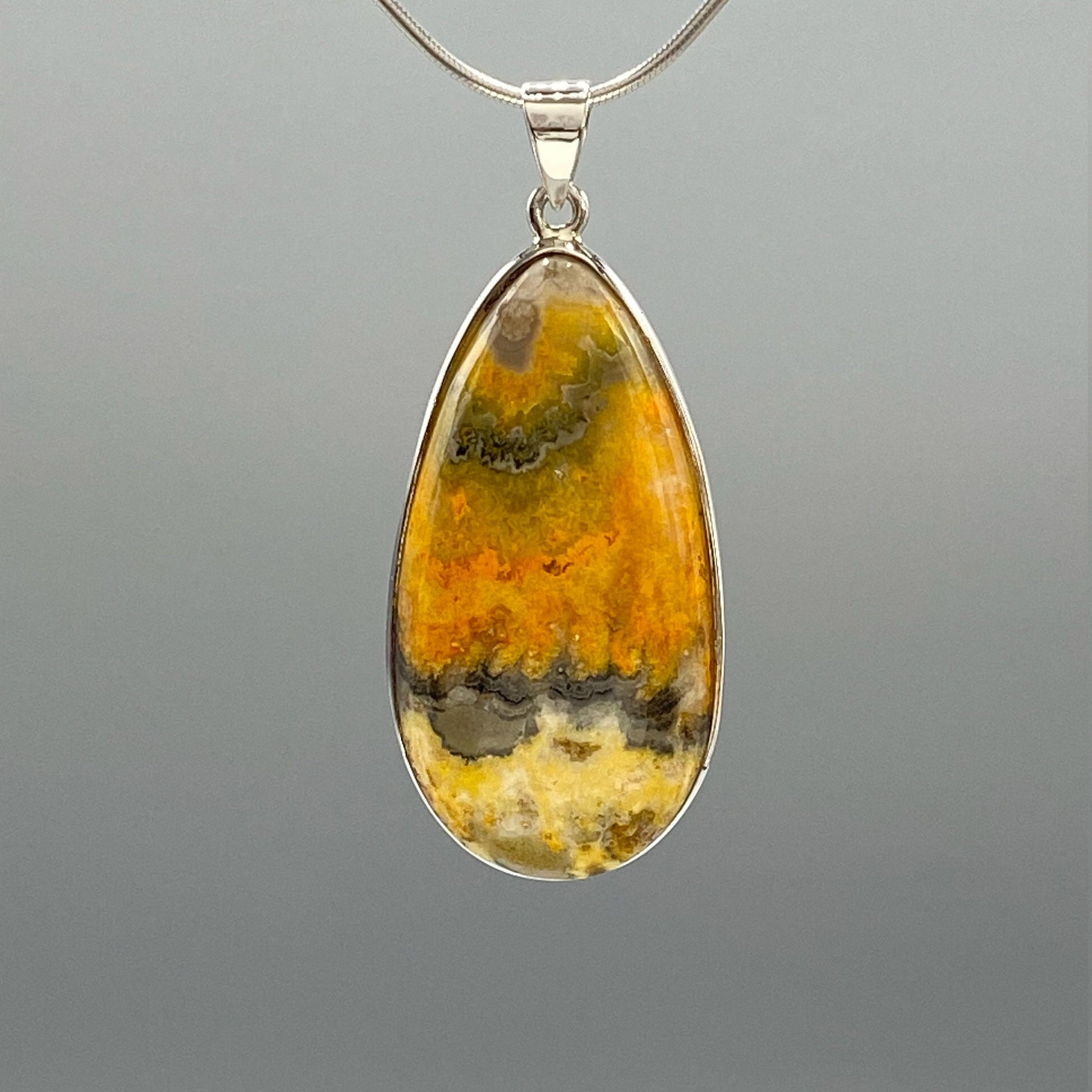 Buy Jasper yellow pendant gemstone sterling silver jewelry online, ethically sourced at Mystic Earth Gems