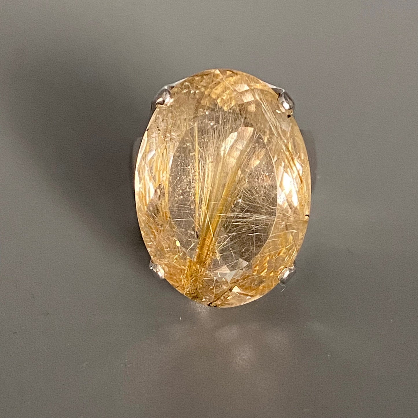 Buy Rutilated Quartz ring yellow gemstone sterling silver jewelry online, ethically sourced at Mystic Earth Gems