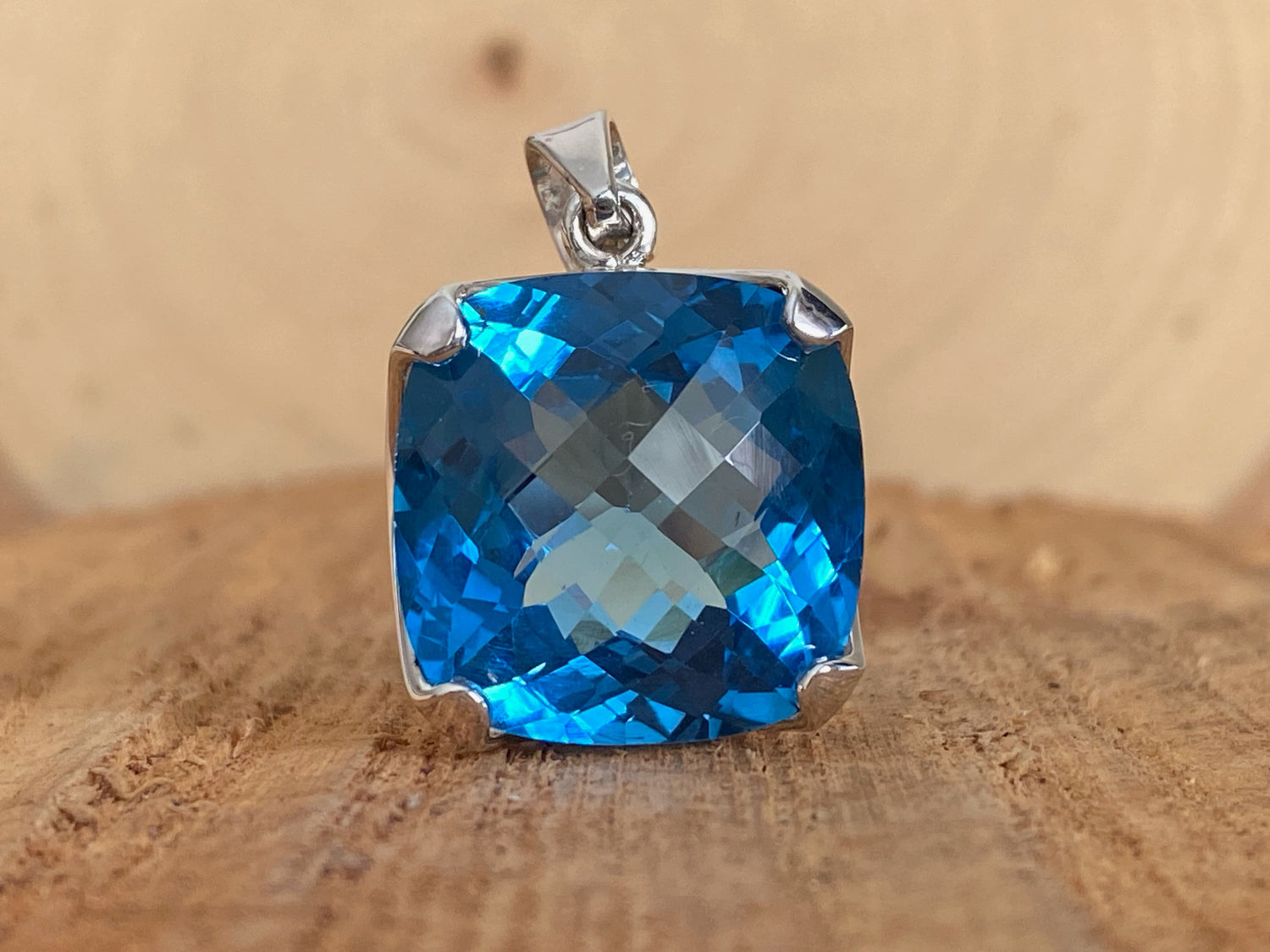 Buy	Topaz pendant blue gemstone sterling silver jewelry online, ethically sourced at Mystic Earth Gems