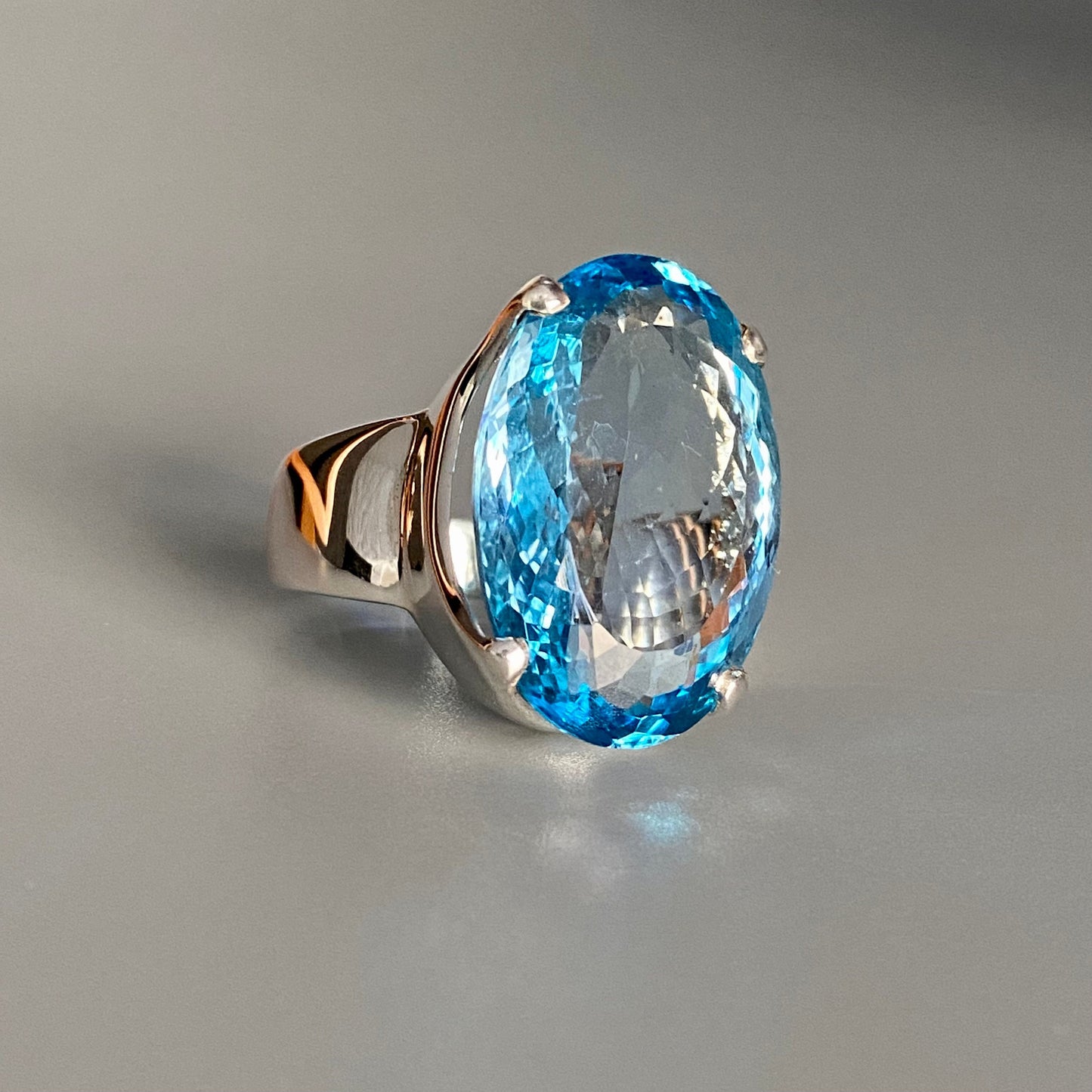 Buy Topaz blue ring gemstone sterling silver jewelry online, ethically sourced at Mystic Earth Gems