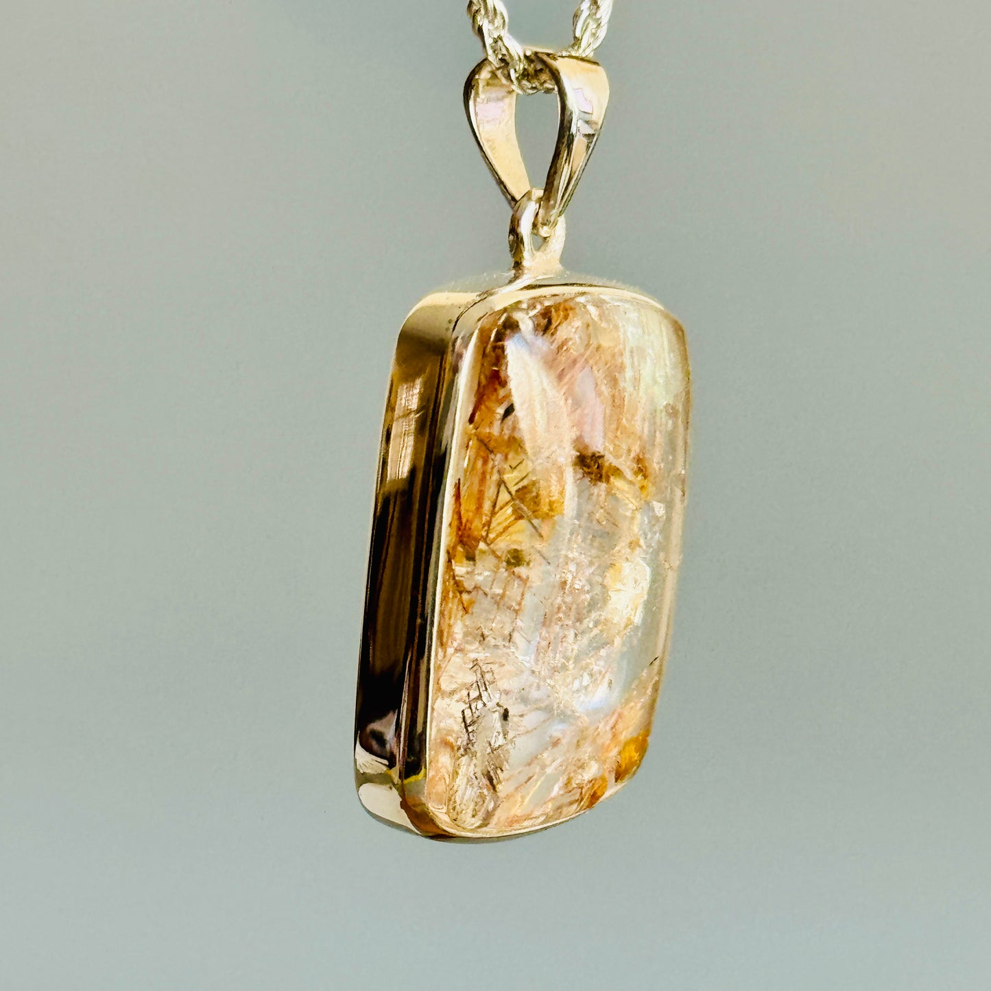 Stunning and Unique Rutilated Quartz Pendant