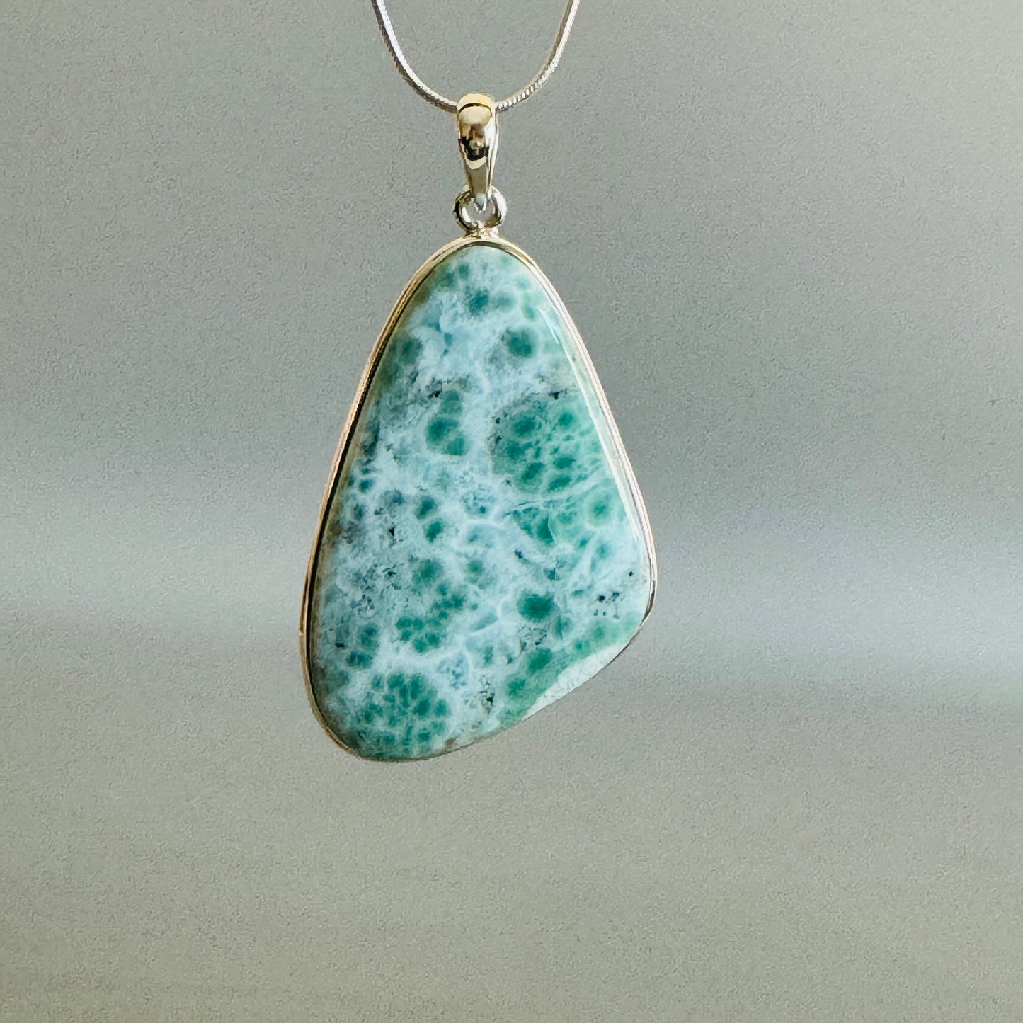 Natural Larimar Handmade Pendant