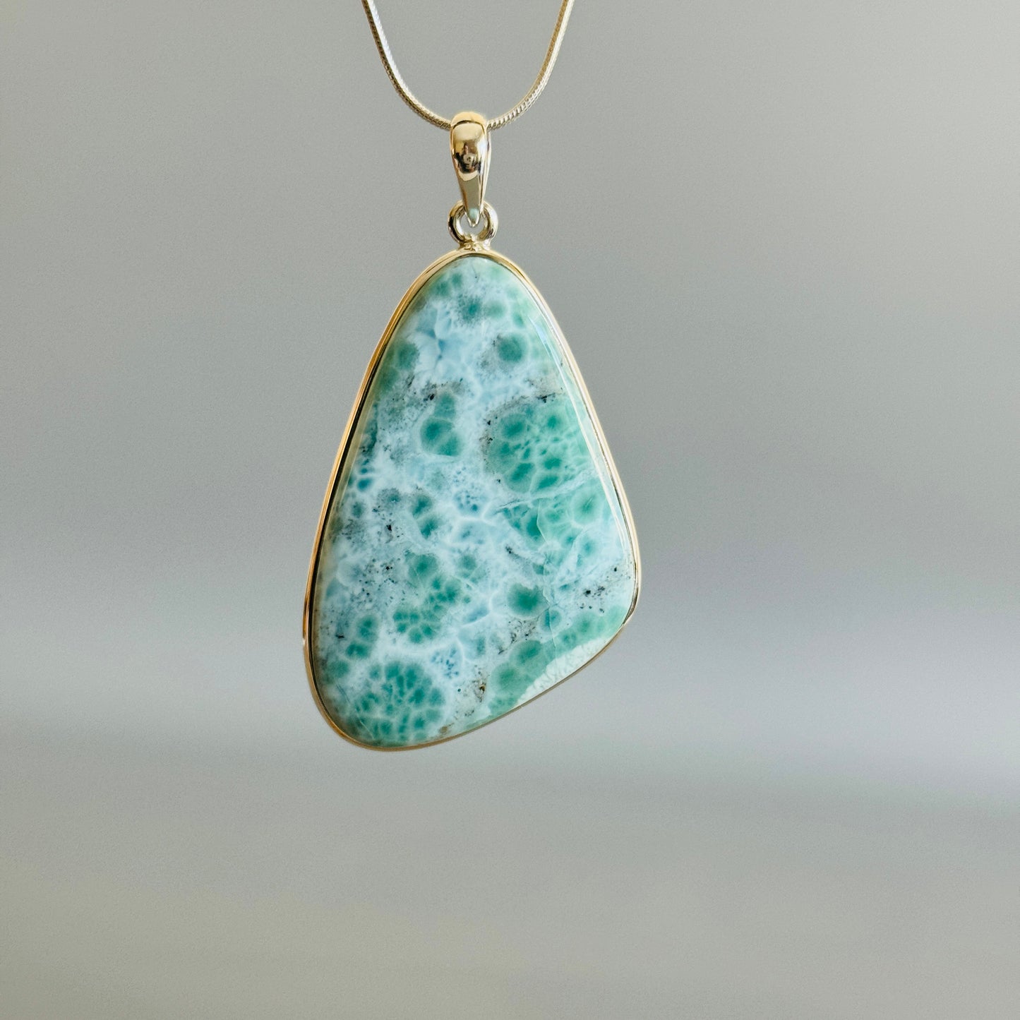 Natural Larimar Handmade Pendant