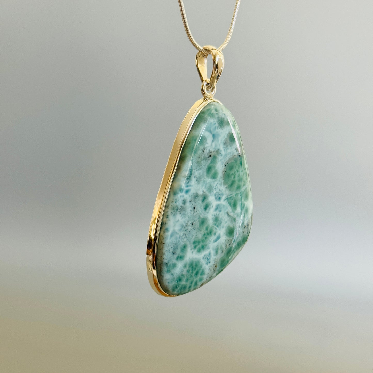 Natural Larimar Handmade Pendant