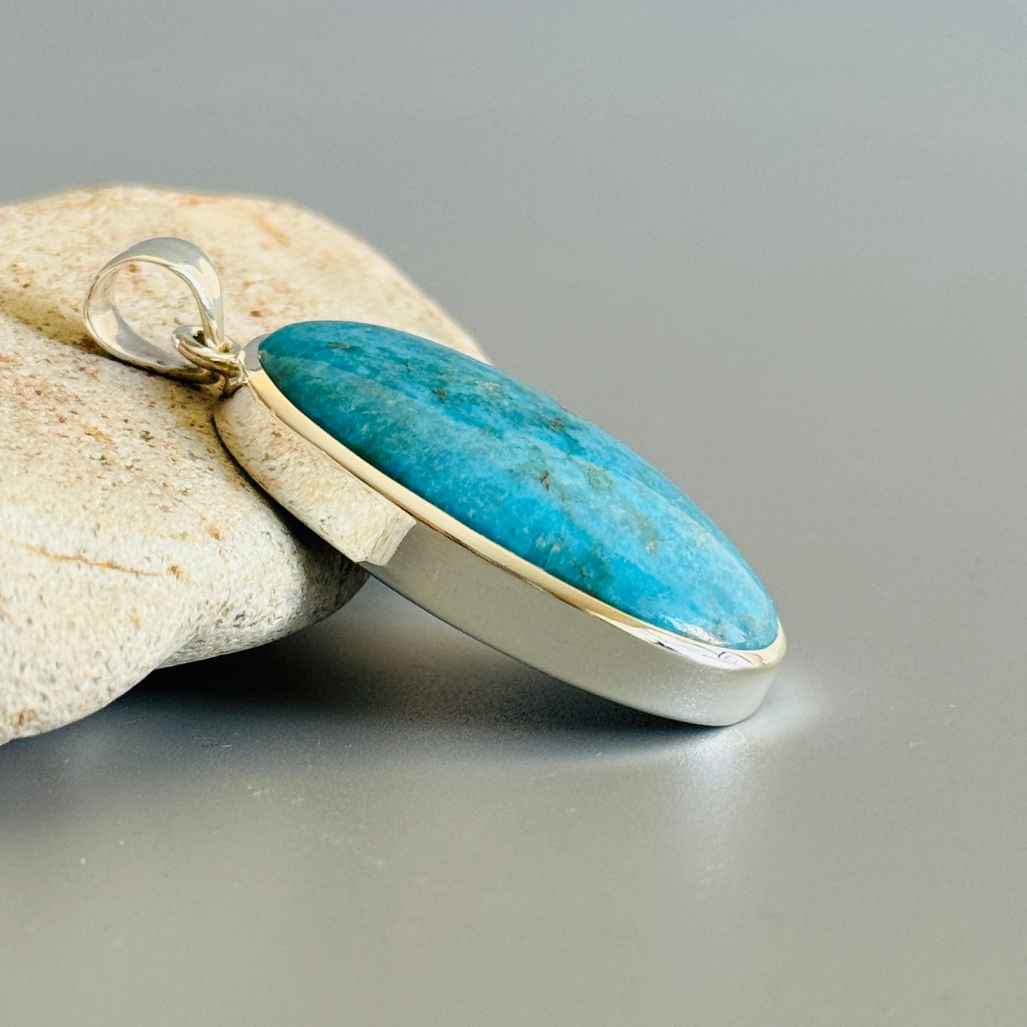 Turquoise Pendant 925 Sterling Silver Pendant