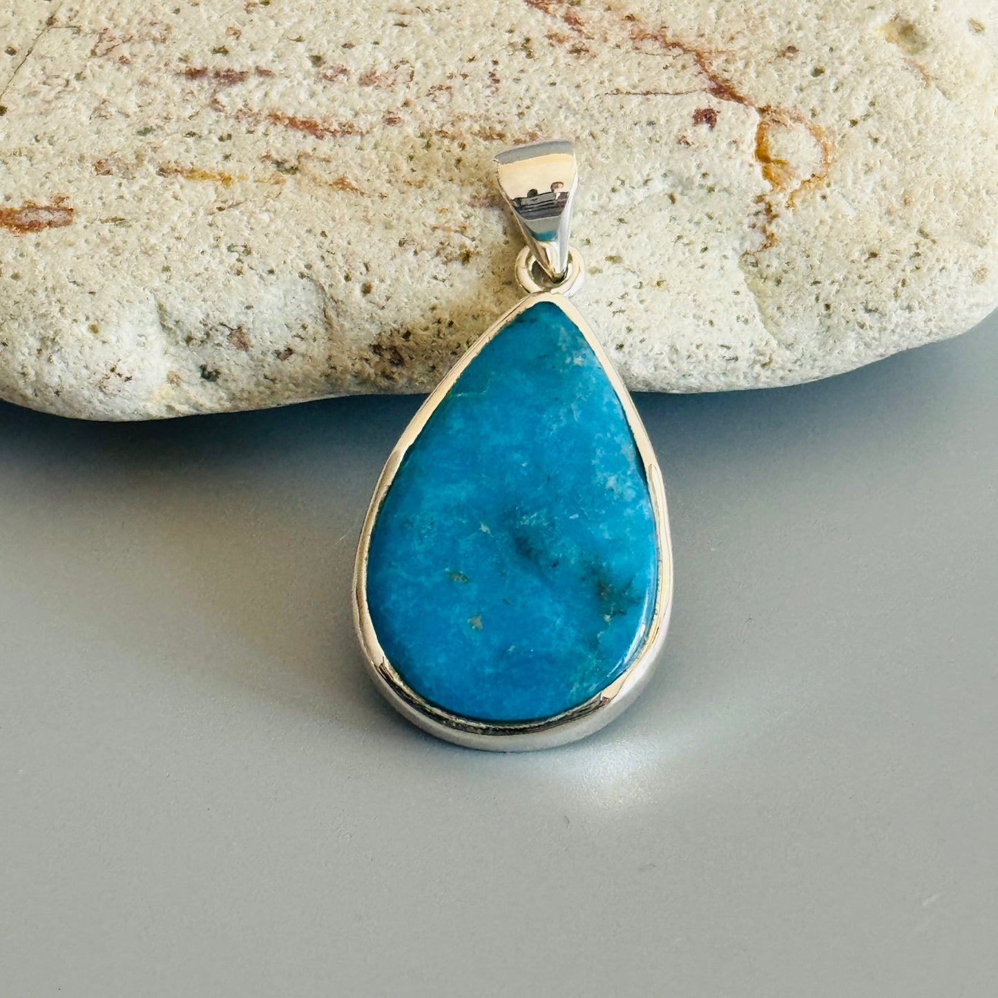 Turquoise sleeping beauty Pendant 925 Sterling Silver Arizona Turquoise