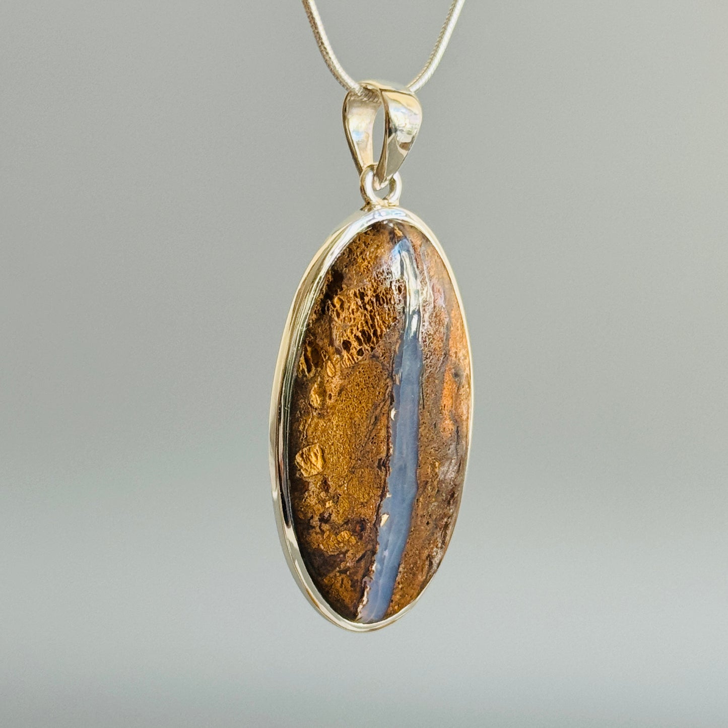 Natural Boulder Opal Pendant