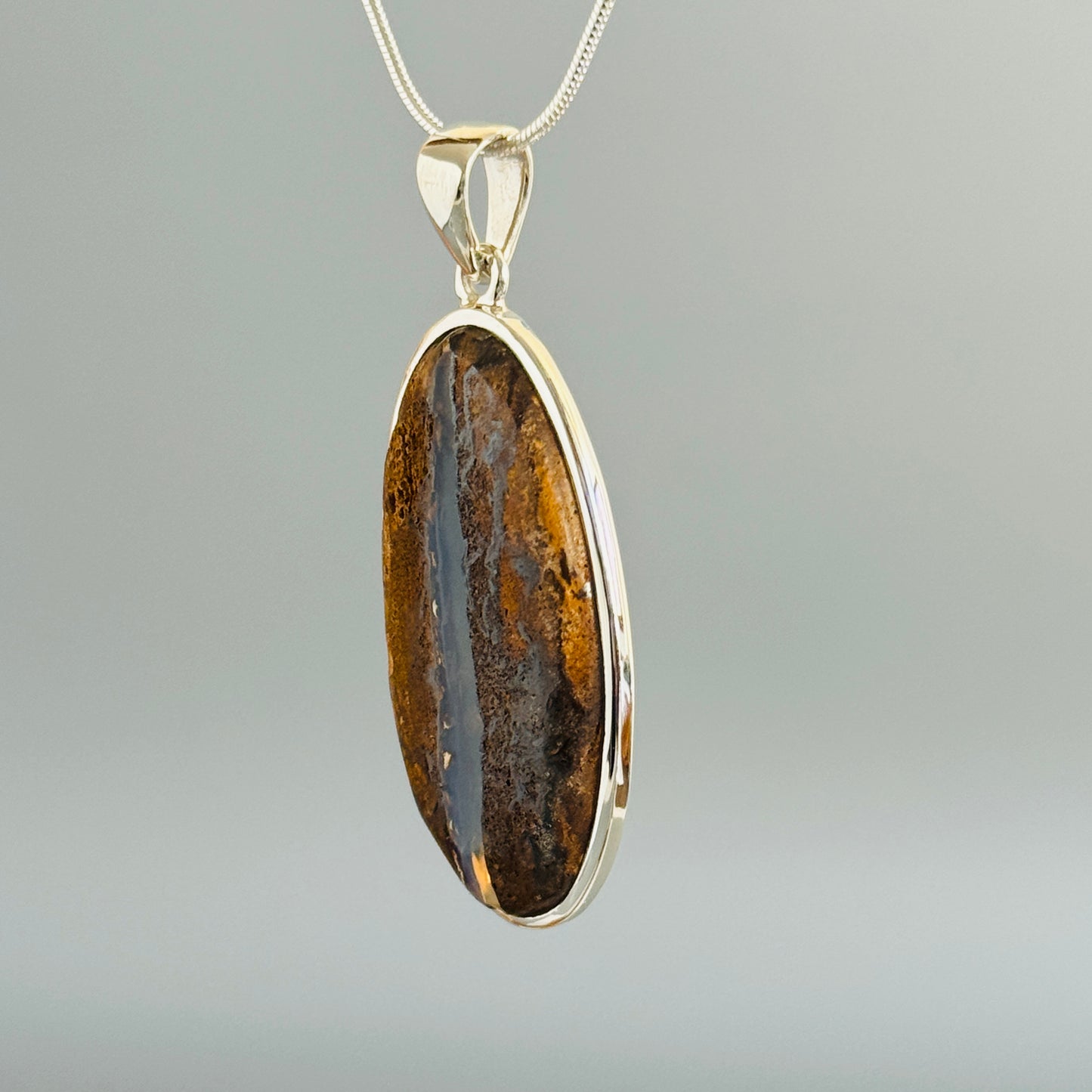 Natural Boulder Opal Pendant