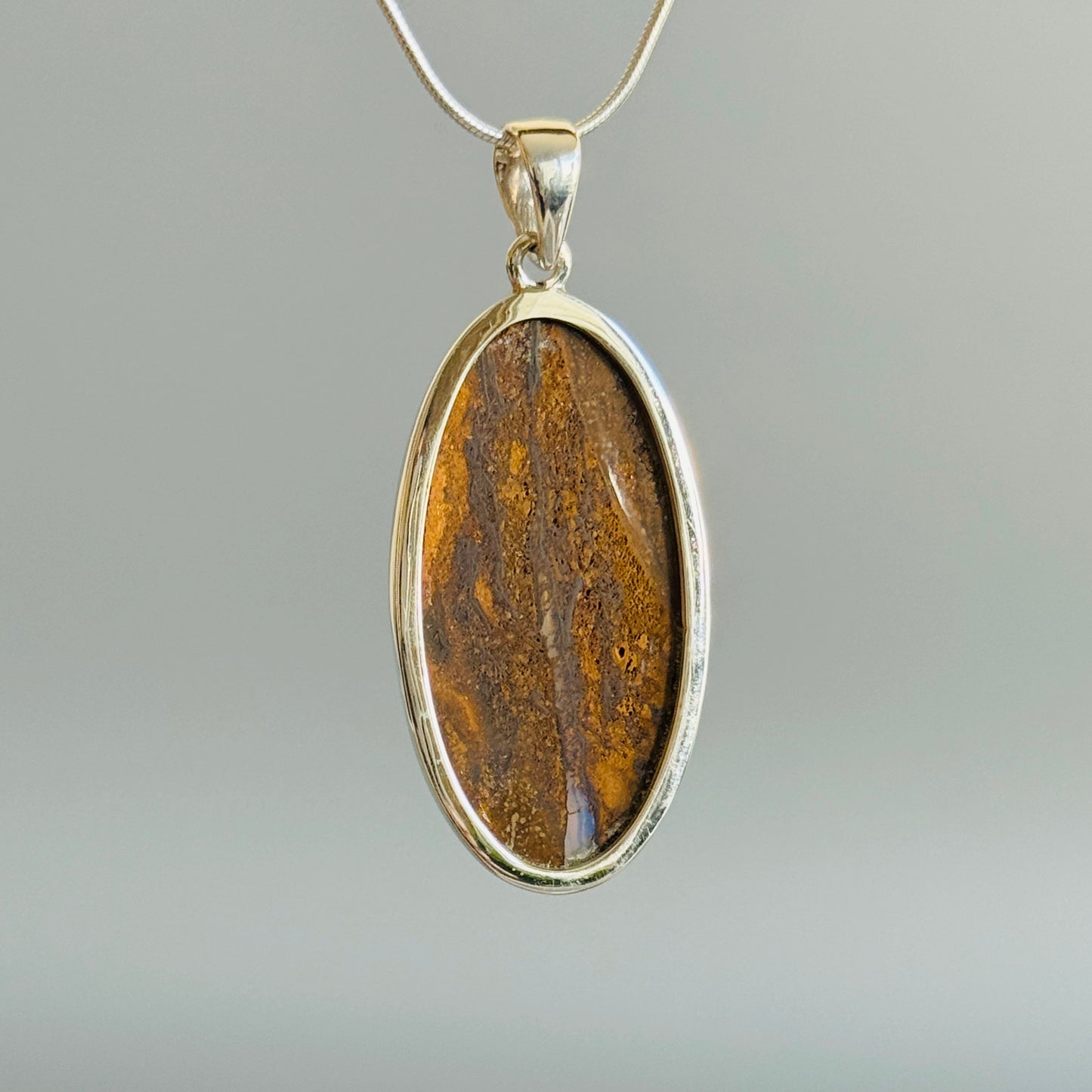 Natural Boulder Opal Pendant