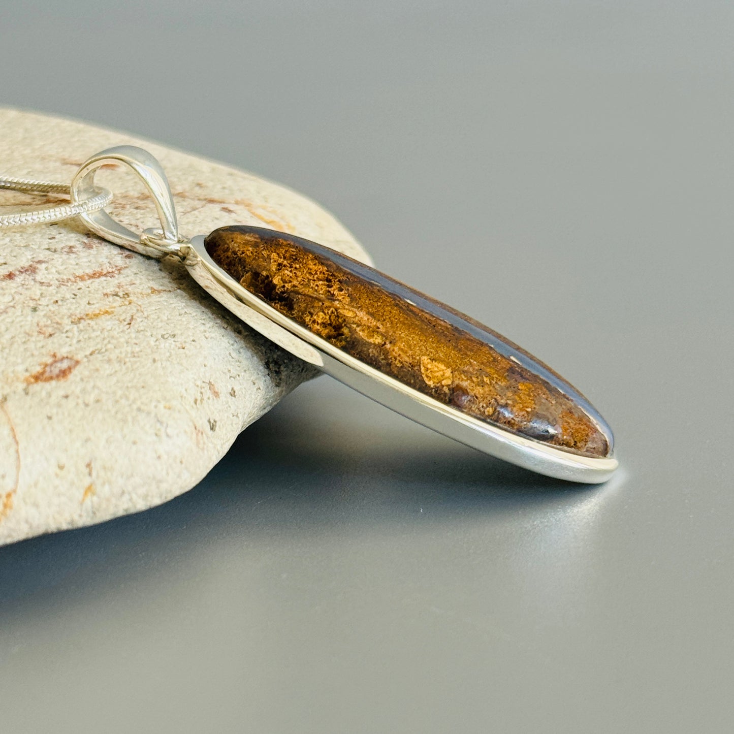 Natural Boulder Opal Pendant