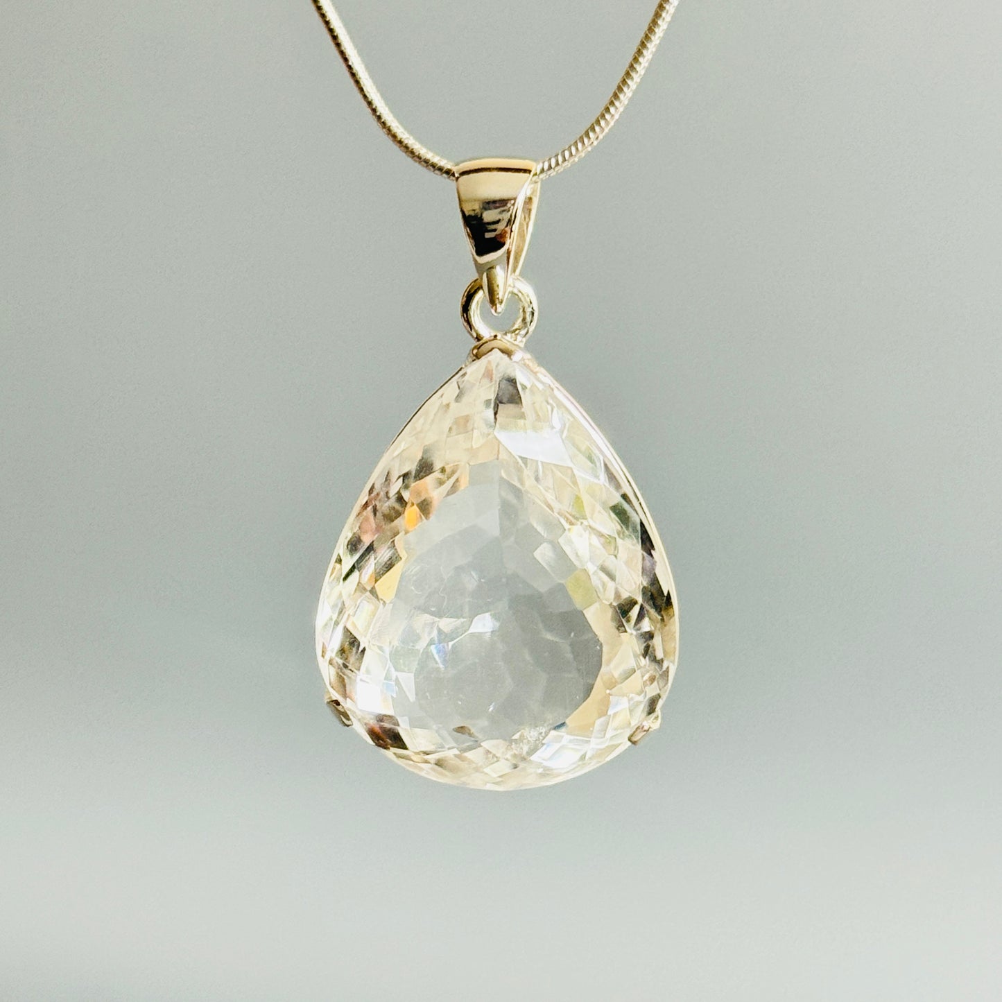 Clear Quartz Handmade Pendant